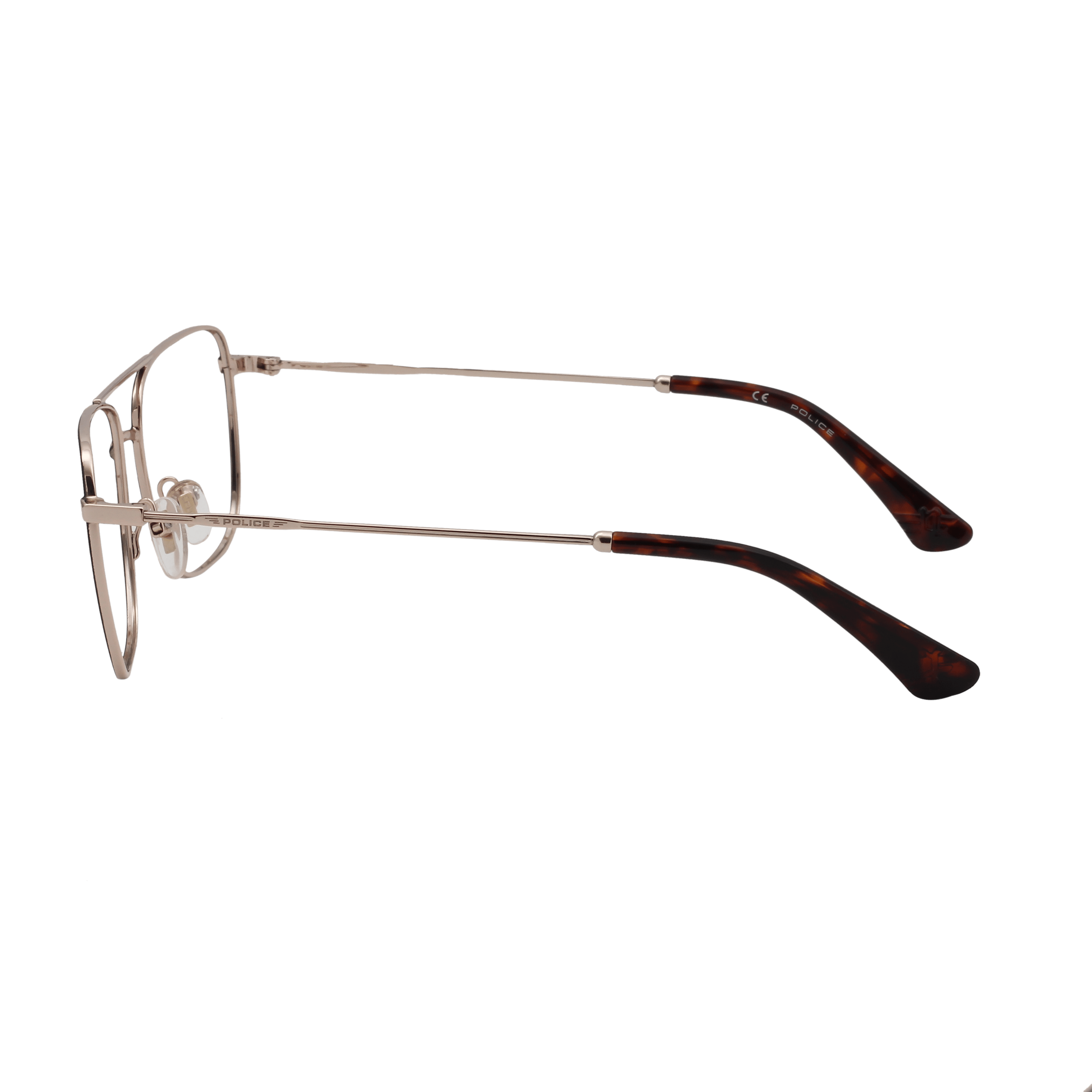 Police VPL766K Frame Brown Male Full Stainless Steel Frame — Brown frame — view 3