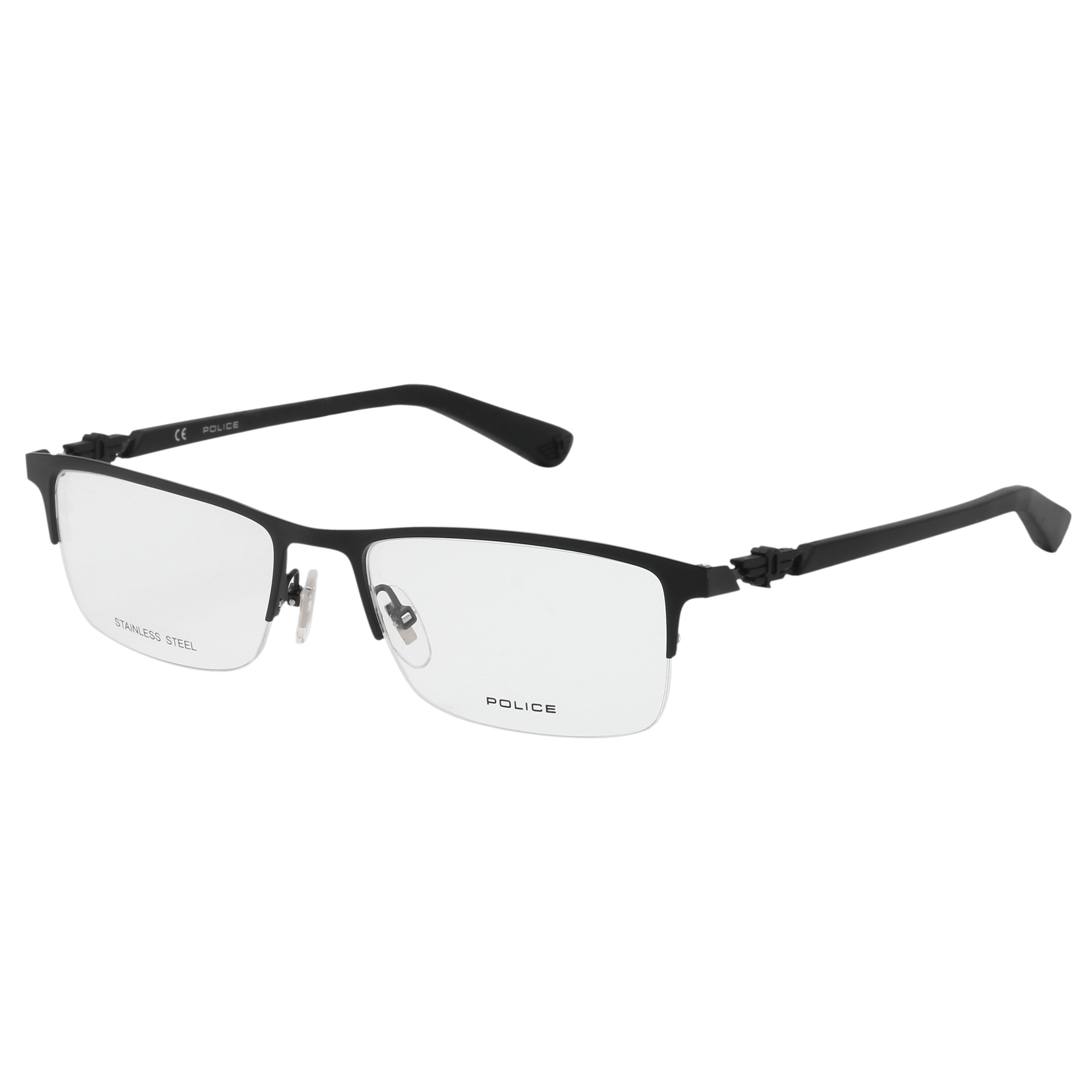 Police VPL794K Frame Black Male Supra Rubber — Black frame