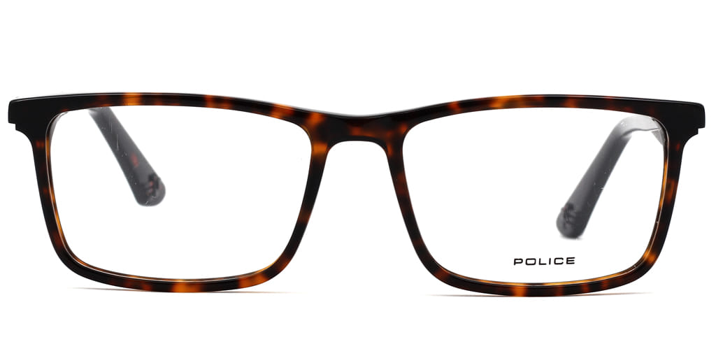 Police VPL467K Frame Brown Male Full Shell Frame — Brown frame — view 3