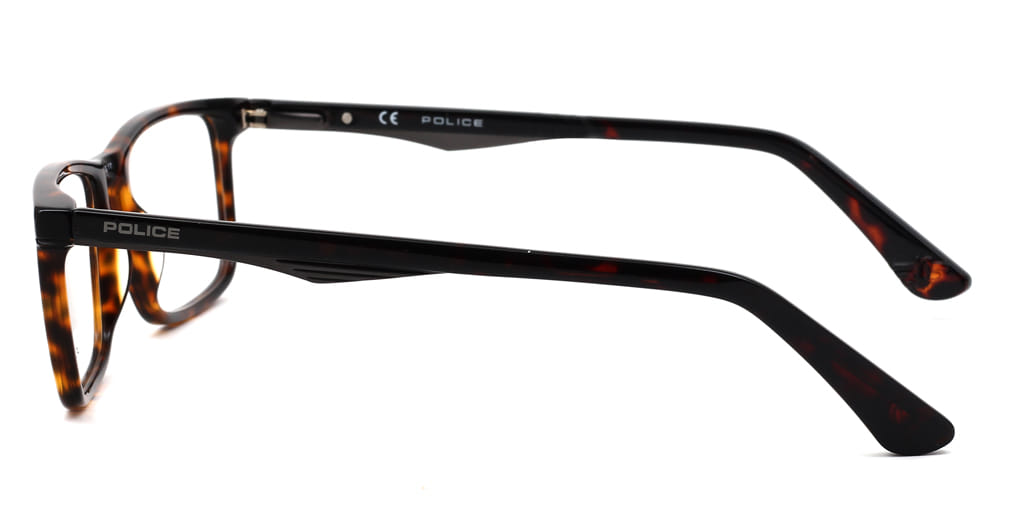 Police VPL467K Frame Brown Male Full Shell Frame — Brown frame — view 4