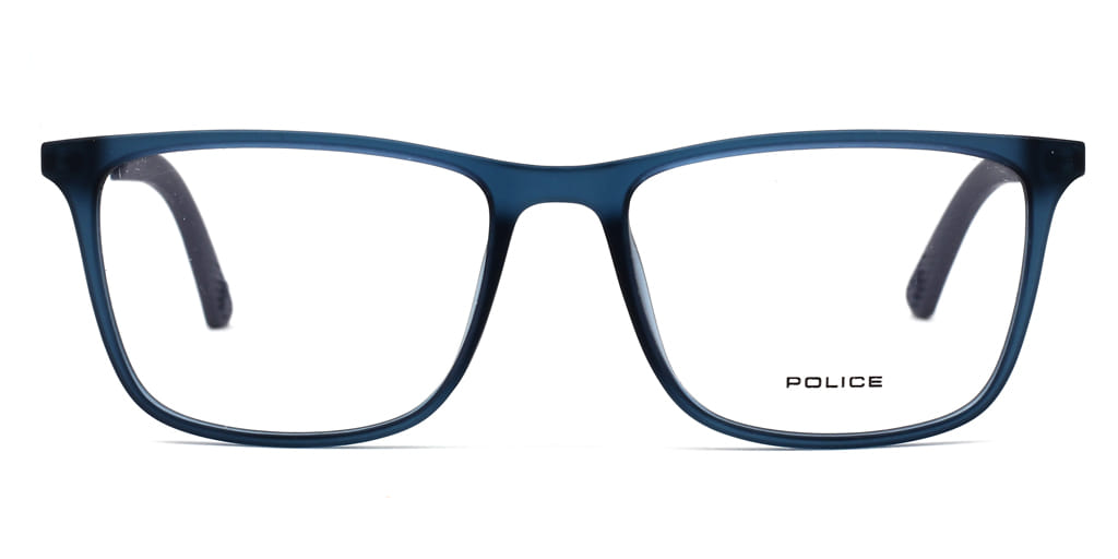Police VPL471K Frame Blue Male Full Metal Frame — Blue frame — view 3