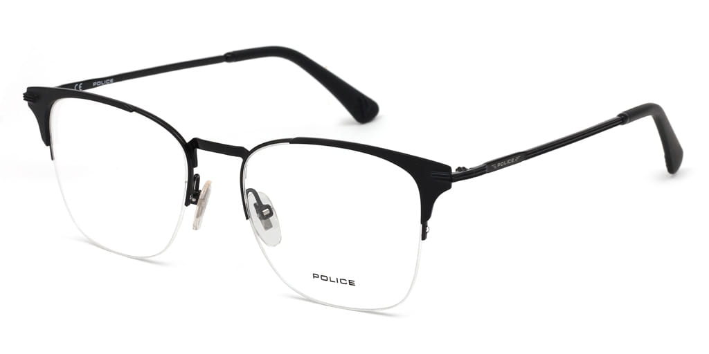 Police VPL565K Frame Black Male Supra Metal — Black frame