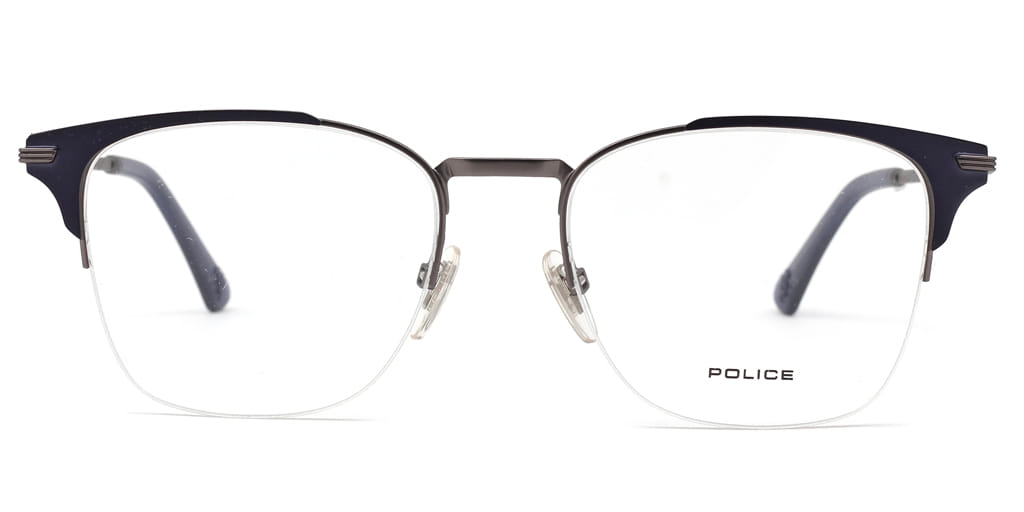 Police VPL565K Frame Grey Male Supra Metal Frame — Grey frame — view 3