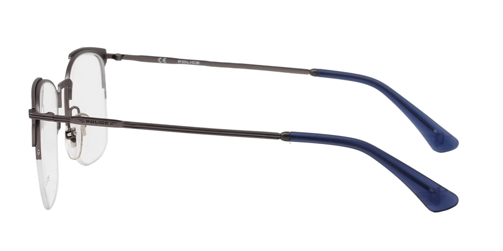 Police VPL565K Frame Grey Male Supra Metal Frame — Grey frame — view 4
