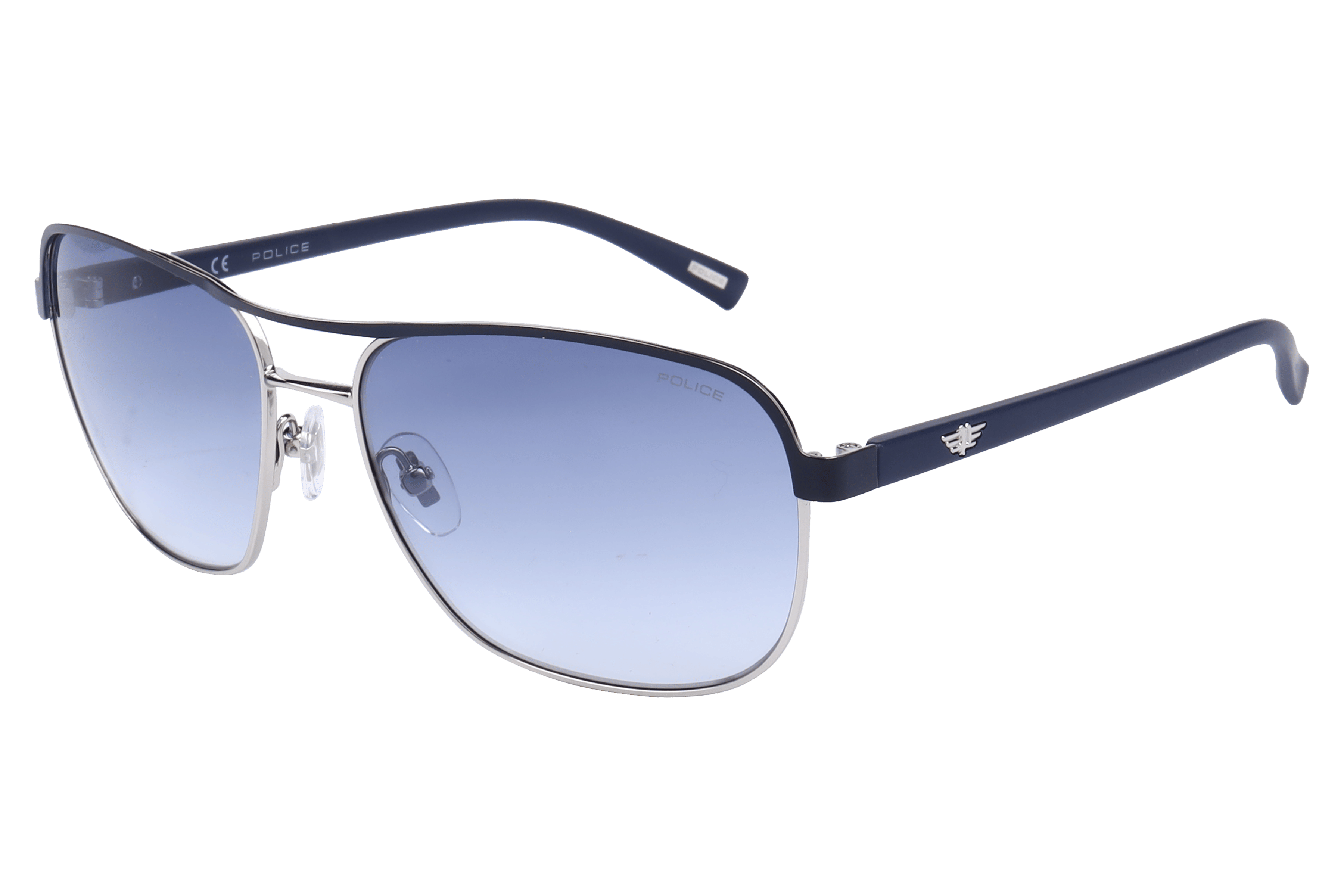 Police SPLE51K Sunglass Blue Male Full Shell — Blue frame