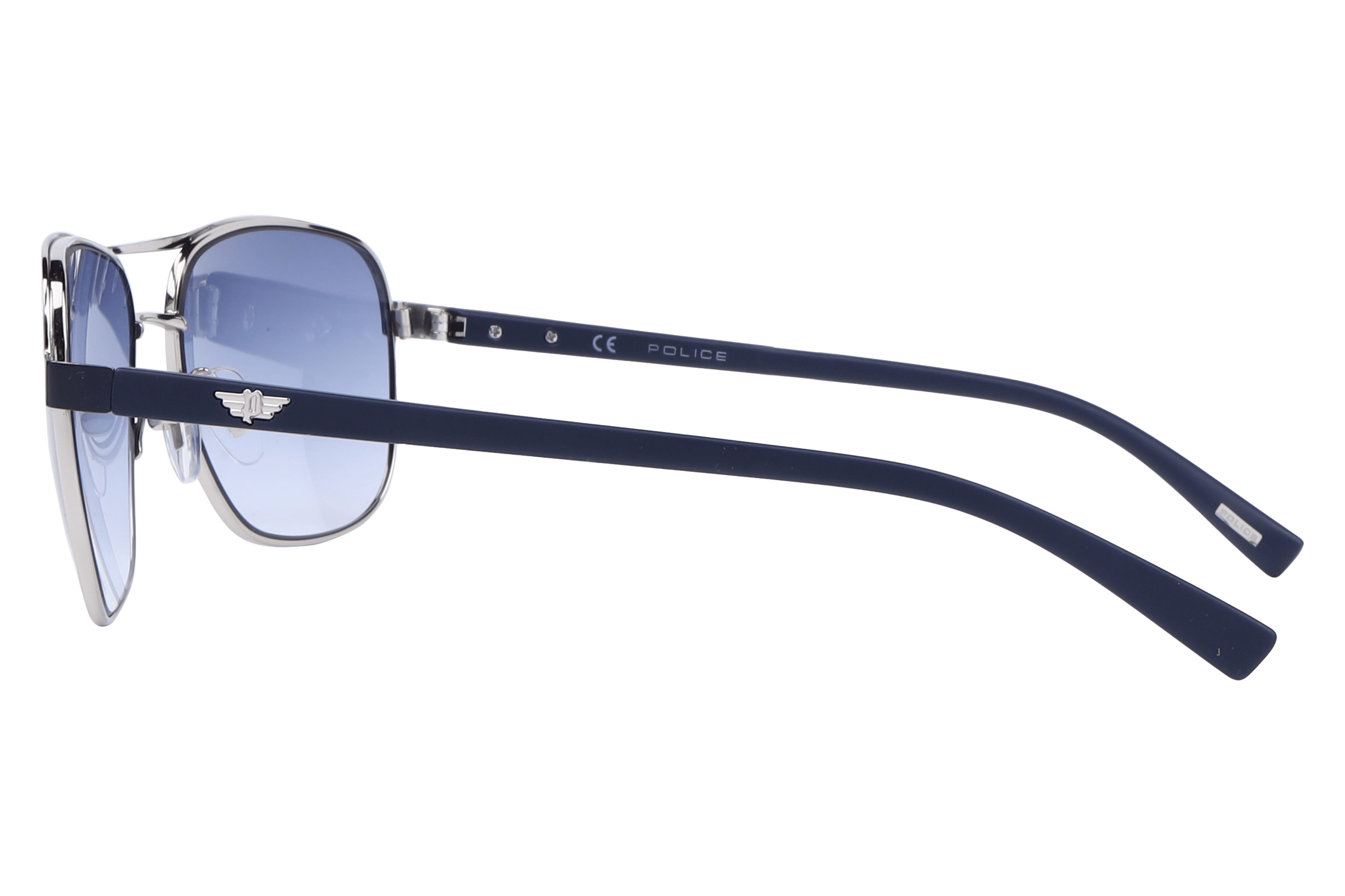 Police SPLE51K Sunglass Blue Male Full Shell Sunglass — Blue frame — view 3