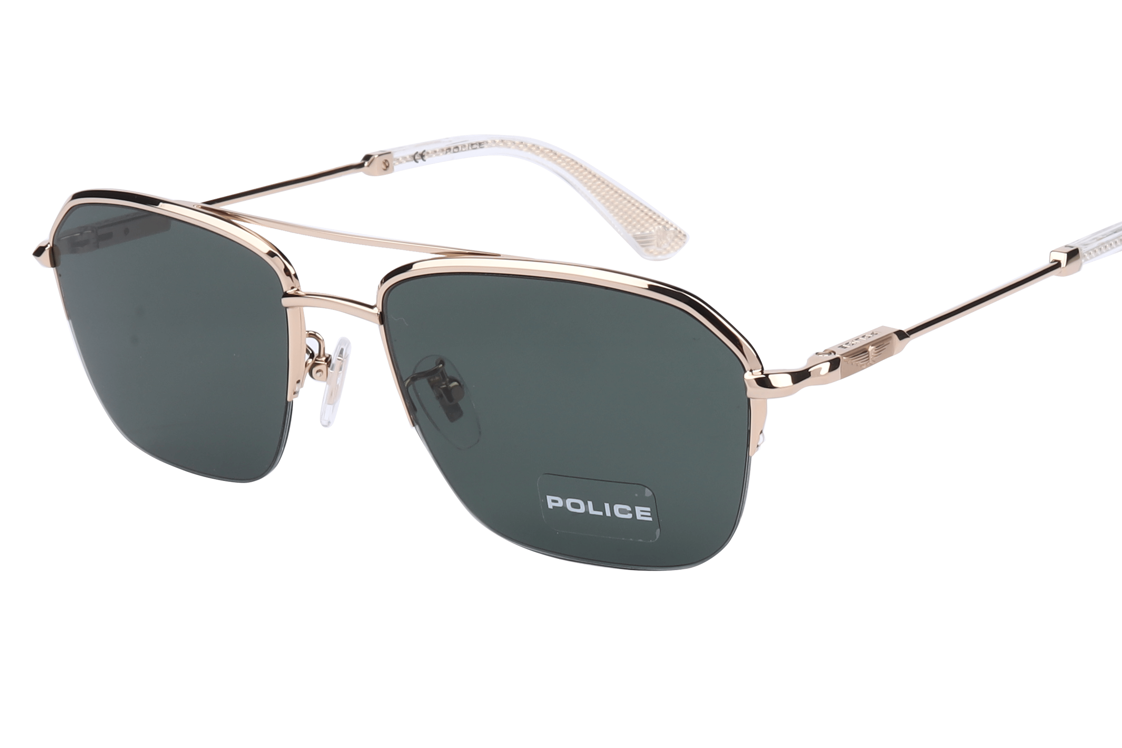 Police SPLL18K Sunglass Gold Male Supra Metal — Gold frame
