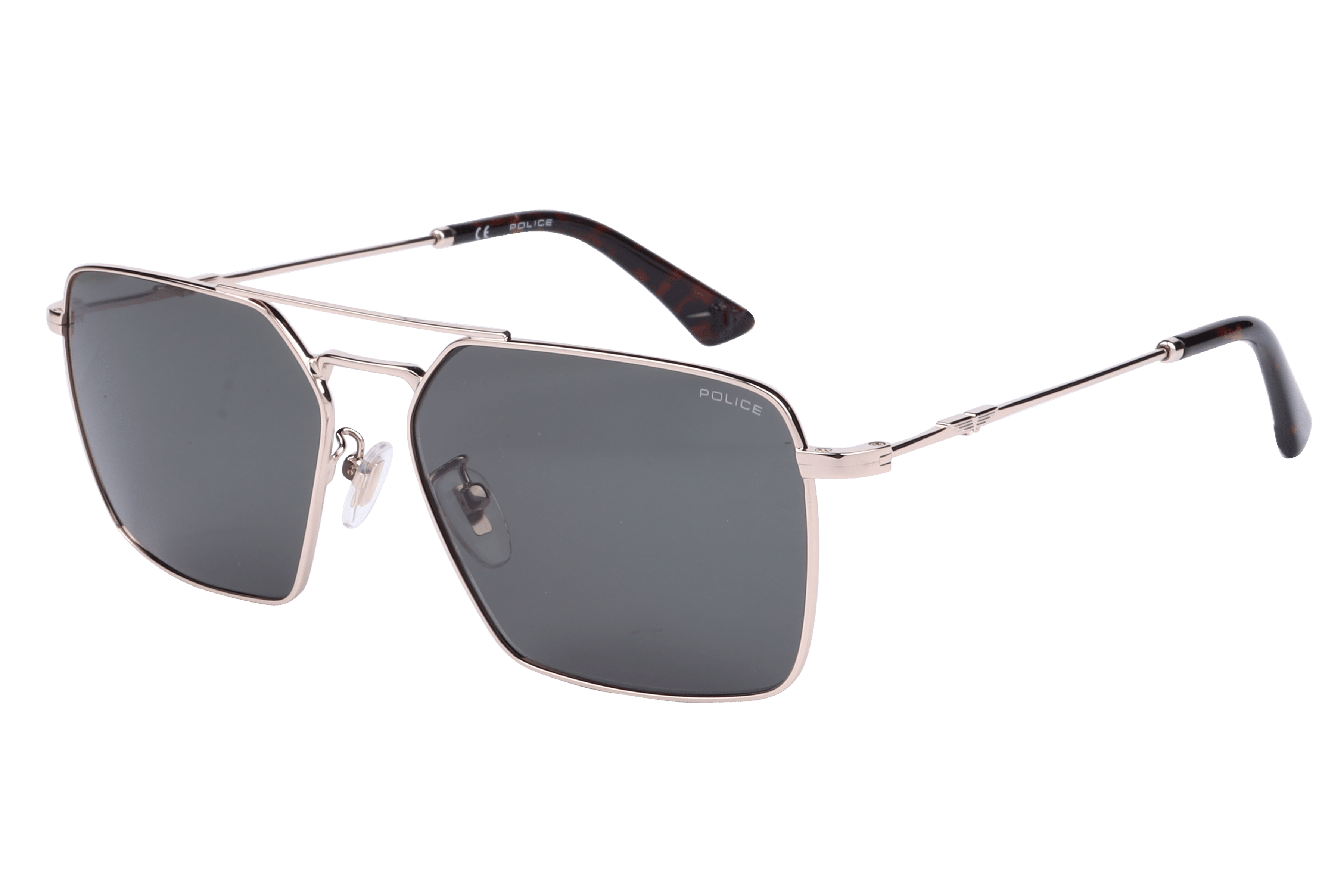 Police SPLL07K Sunglass Gold Male Full Metal — Gold frame