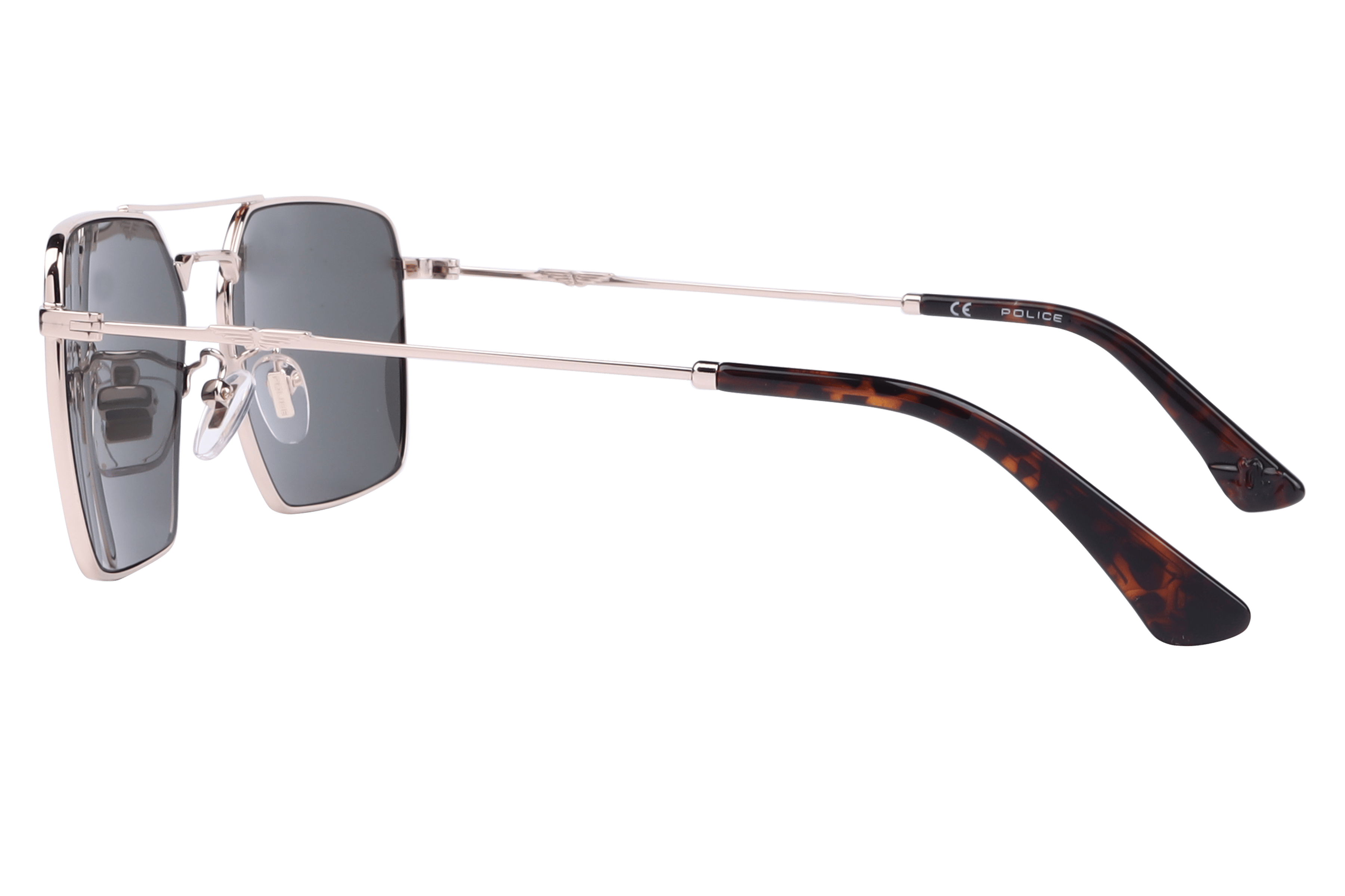 Police SPLL07K Sunglass Gold Male Full Metal Sunglass — Gold frame — view 3