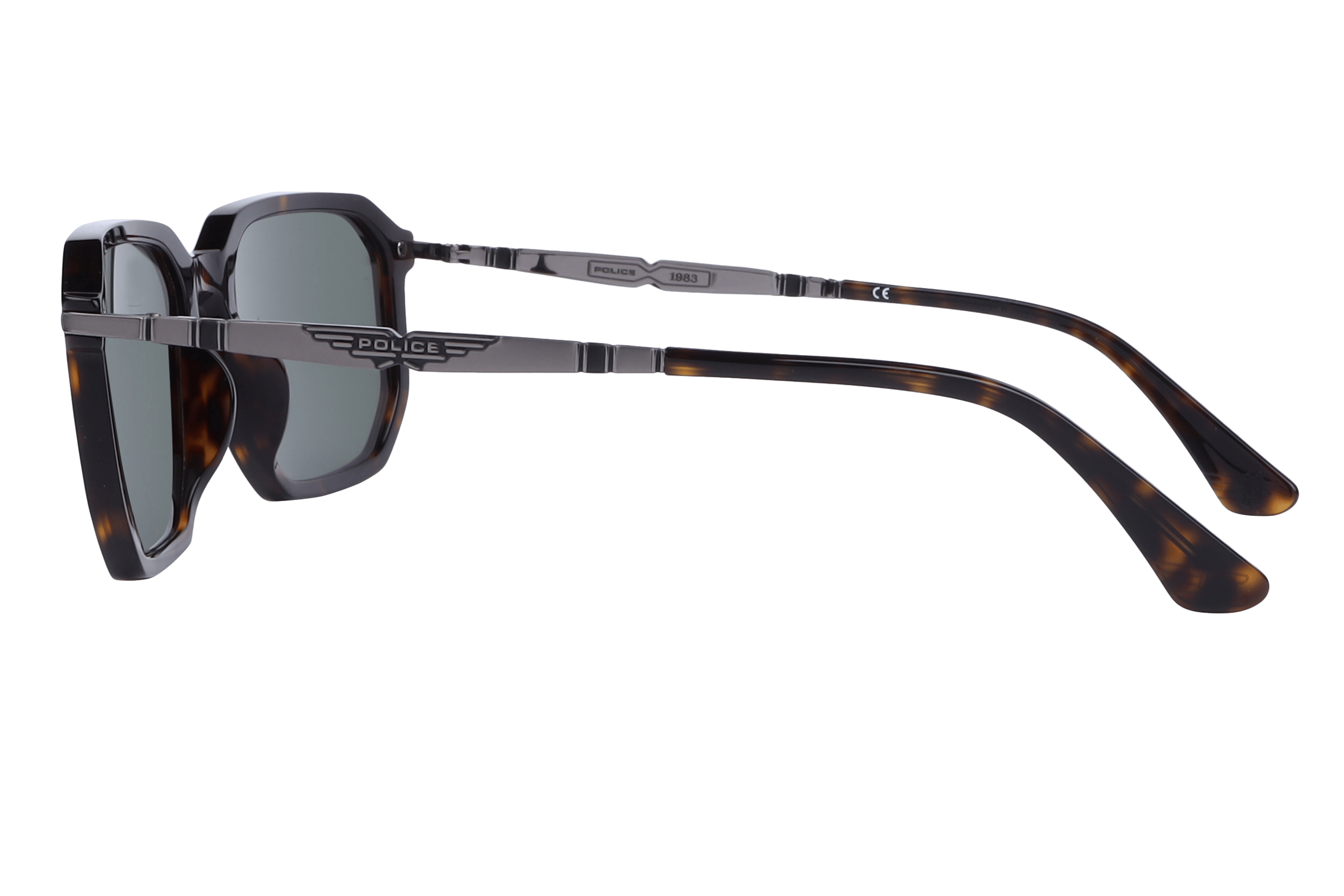 Police SPLF67K Sunglass Havana Male Full Metal Sunglass — Havana frame — view 3