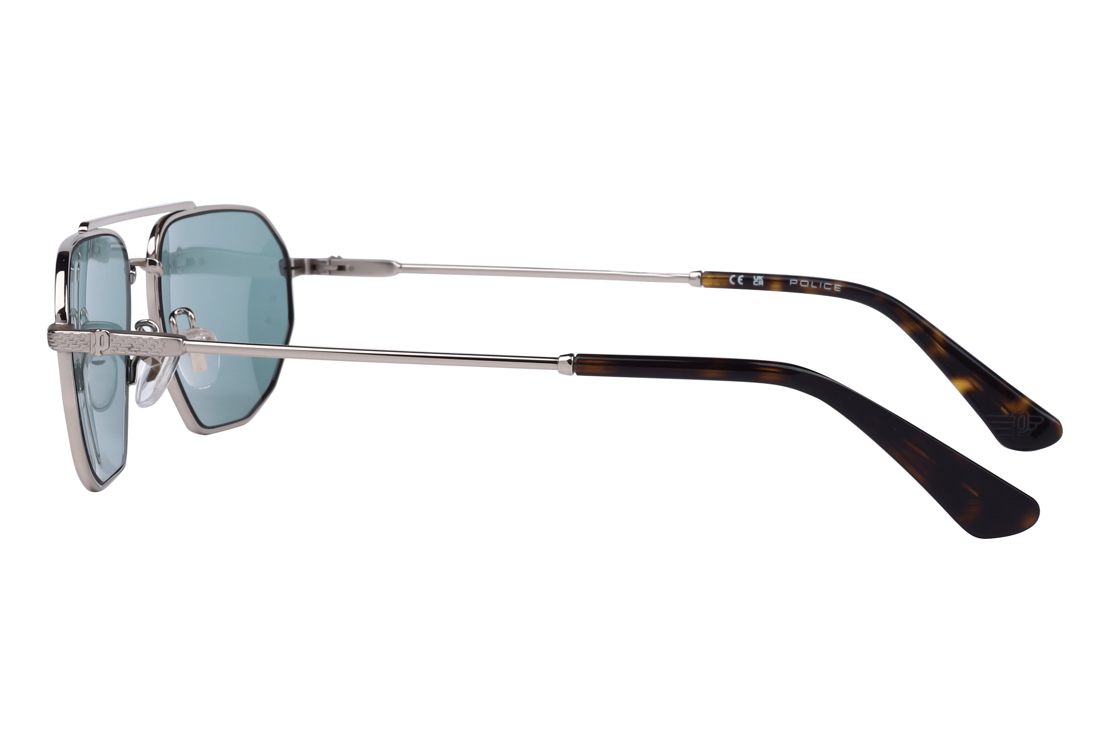 Police SPLF66K Sunglass Light Gold Unisex Full Metal Sunglass — Light Gold frame — view 3