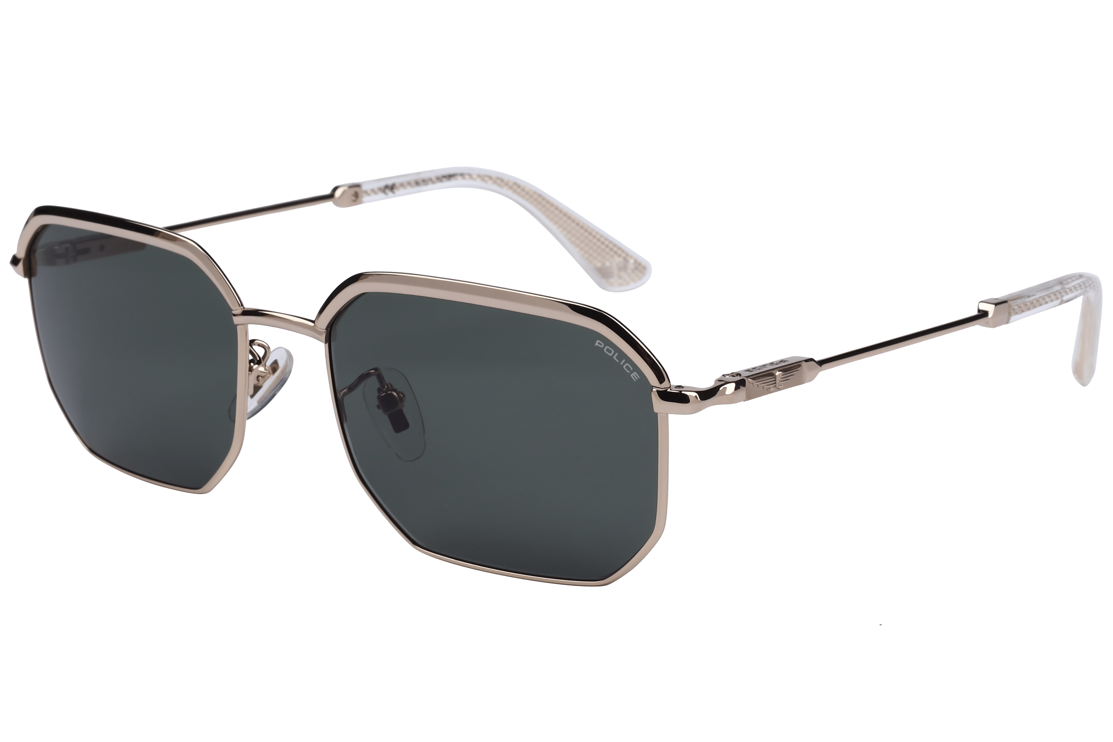 Police SPLF73K Sunglass Gold Male Full Metal — Gold frame