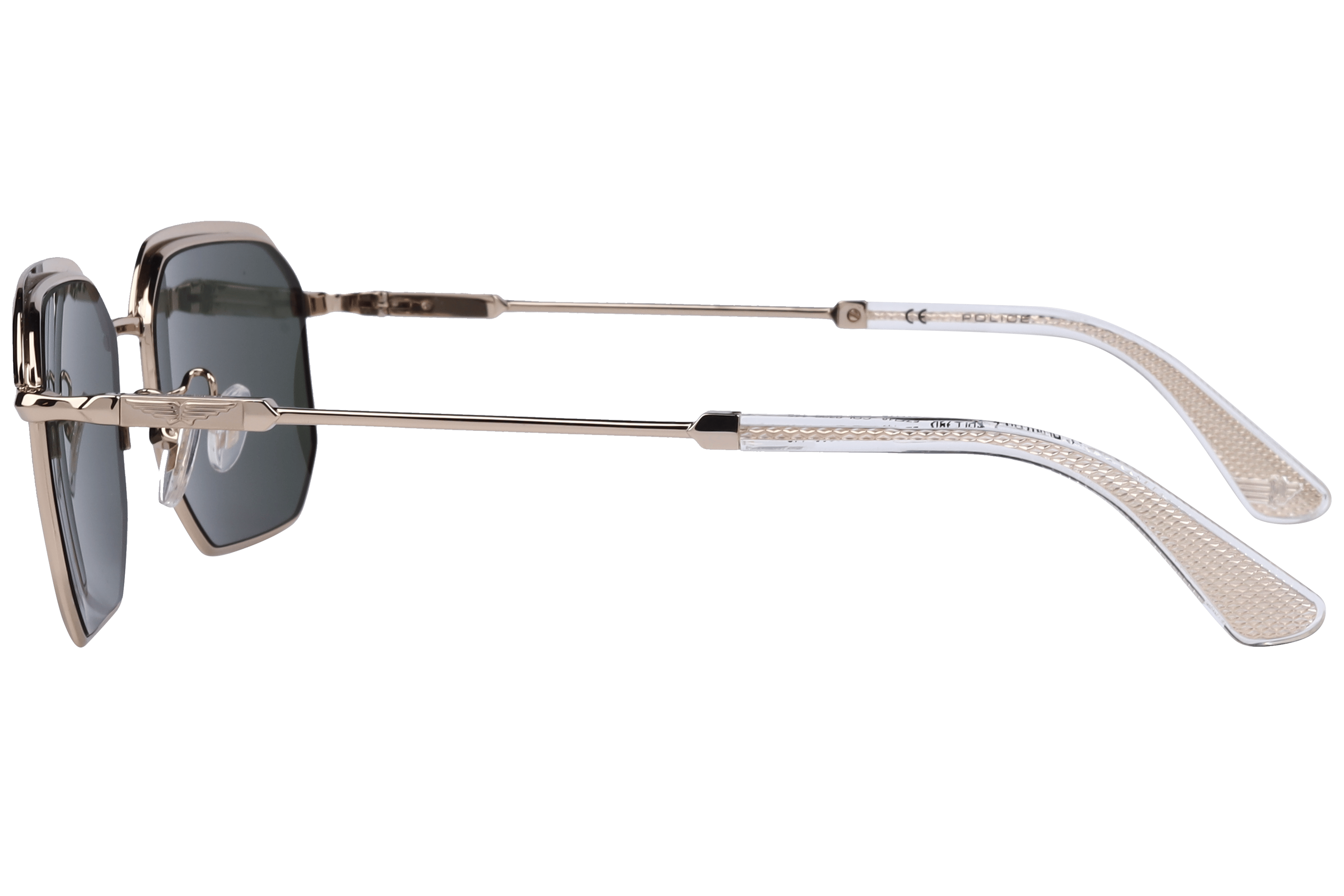 Police SPLF73K Sunglass Gold Male Full Metal Sunglass — Gold frame — view 3