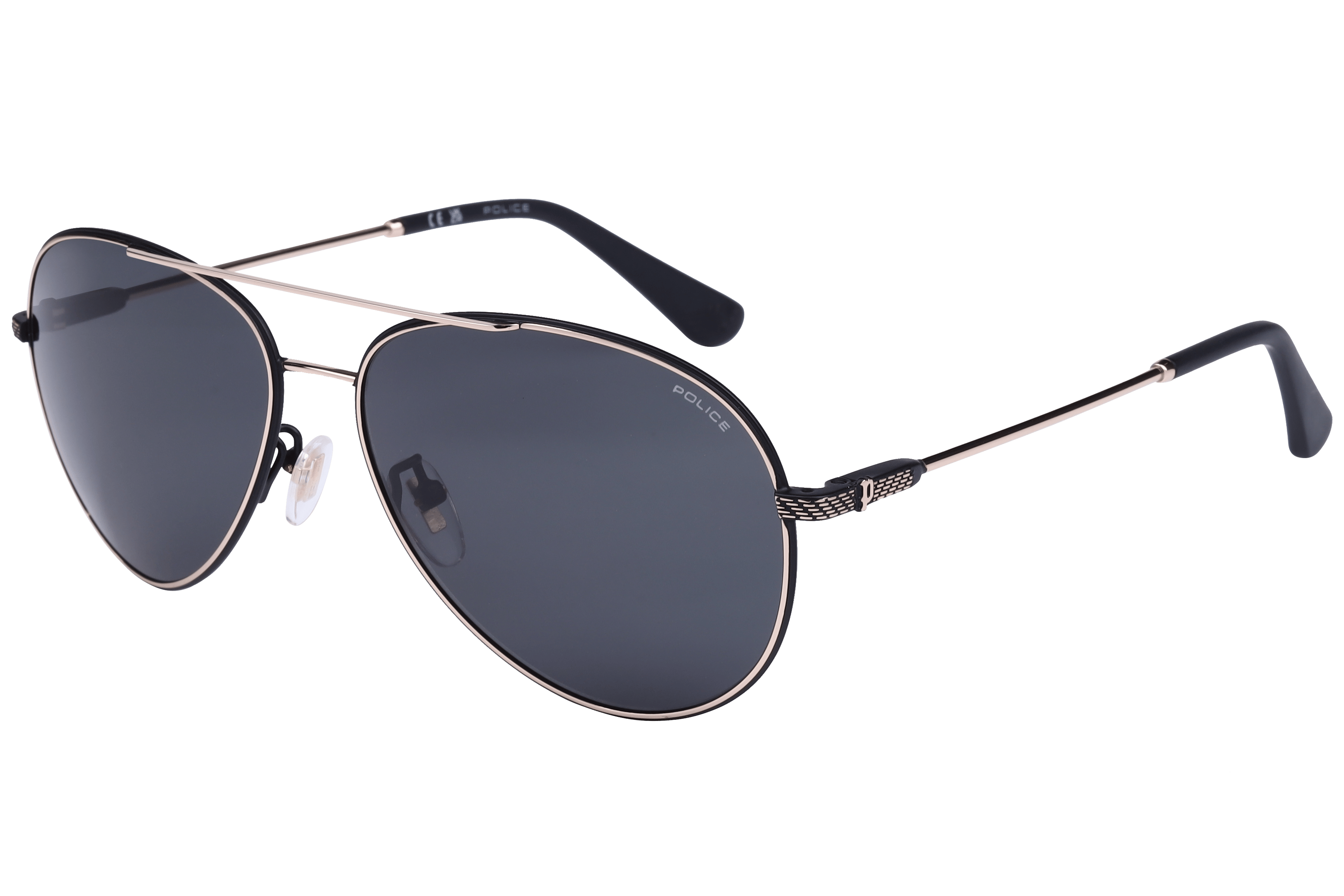 Police SPLL11K Sunglass Gold Male Full Metal — Gold frame