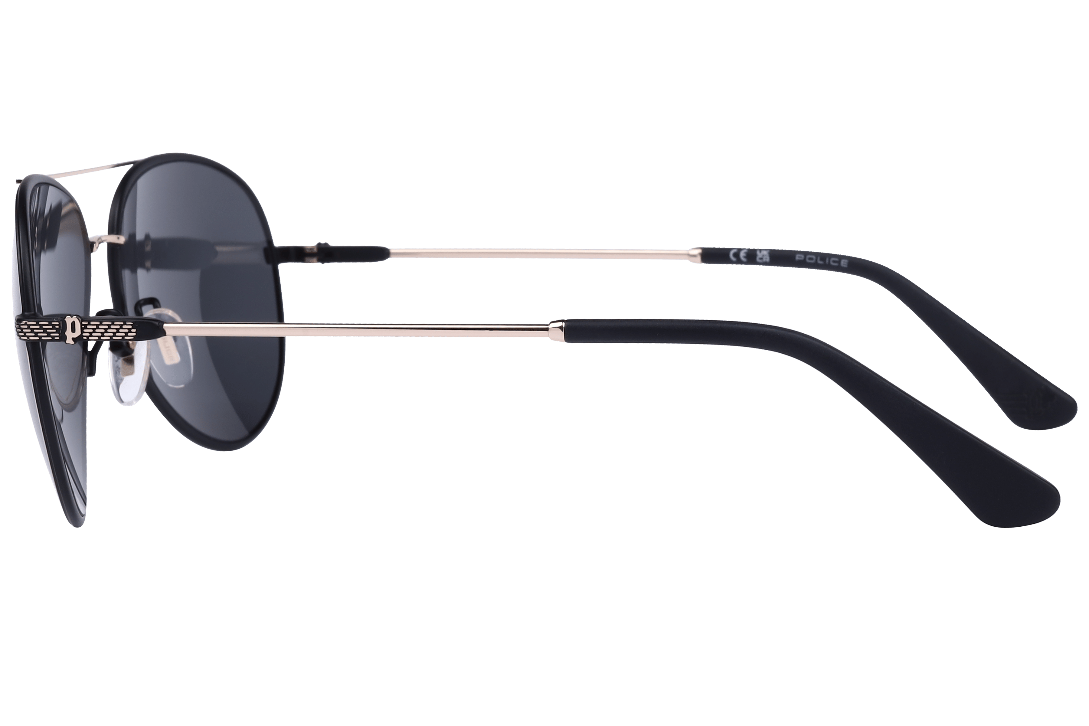 Police SPLL11K Sunglass Gold Male Full Metal Sunglass — Gold frame — view 3