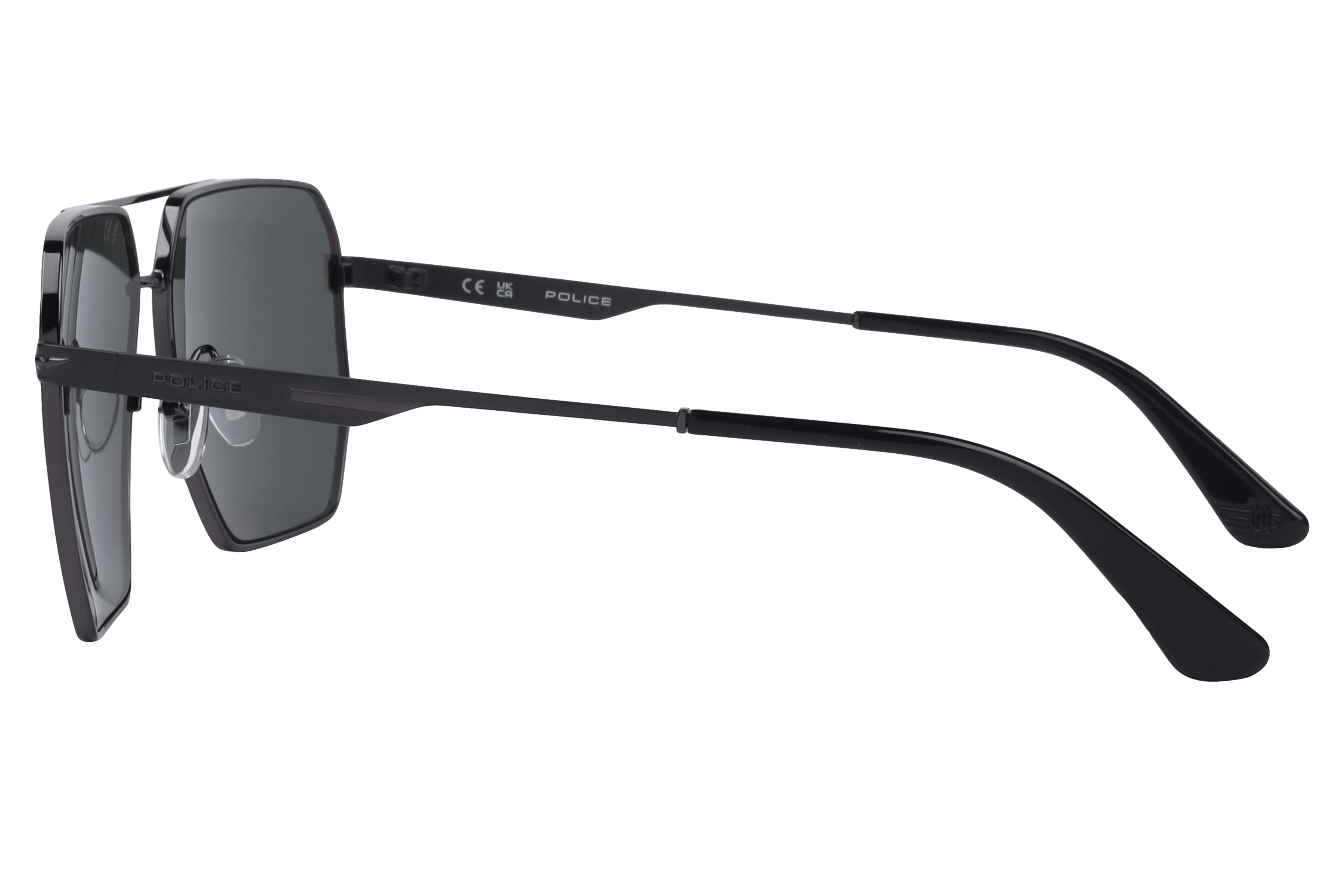 Police SPLL79K Sunglass Gun Metal Male Full Metal Sunglass — Gun Metal frame — view 3