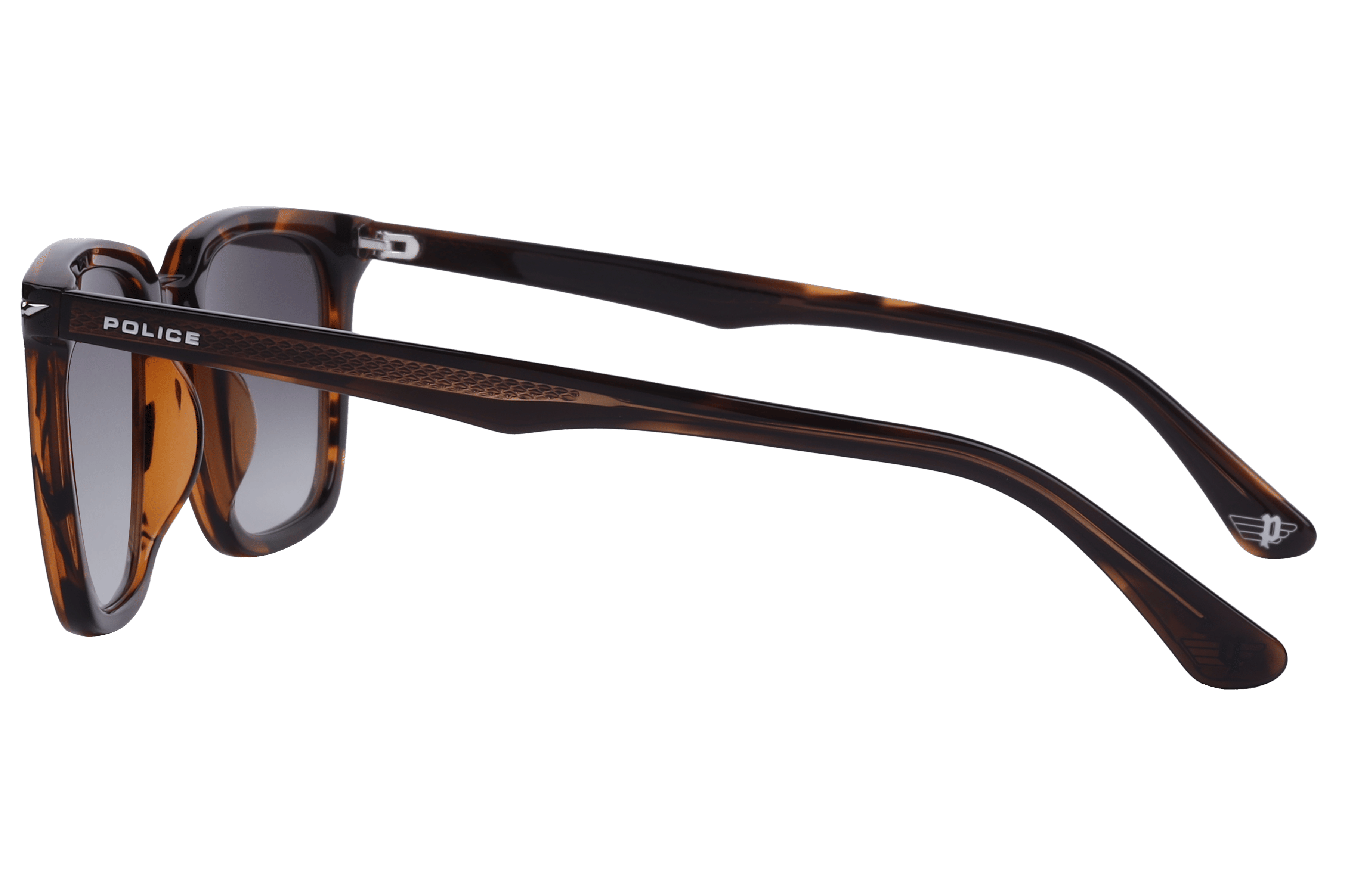 Police SPLL80K Sunglass Havana Male Full Shell Sunglass — Havana frame — view 3