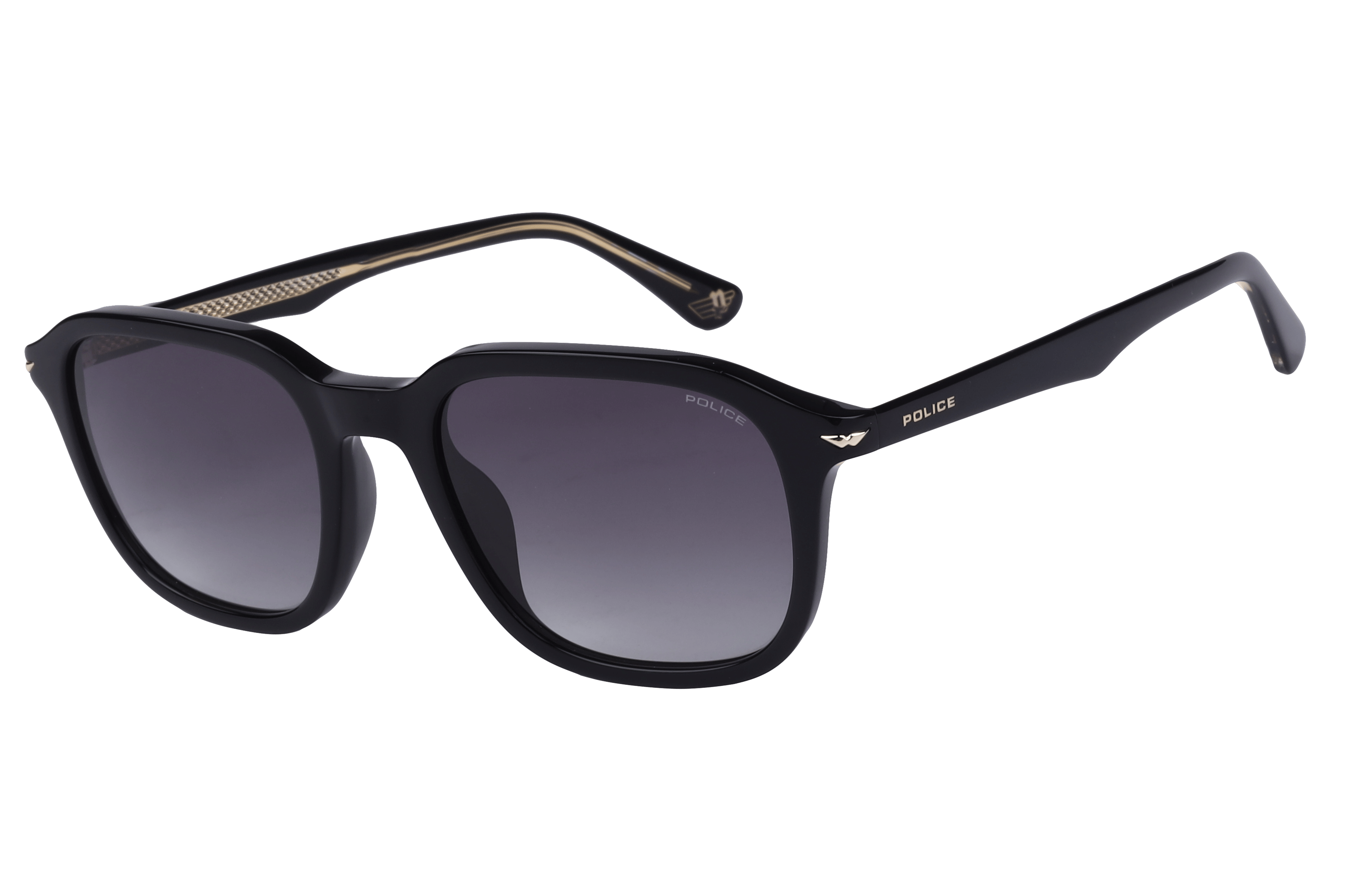 Police SPLL81K Sunglass Black Male Full Shell — Black frame