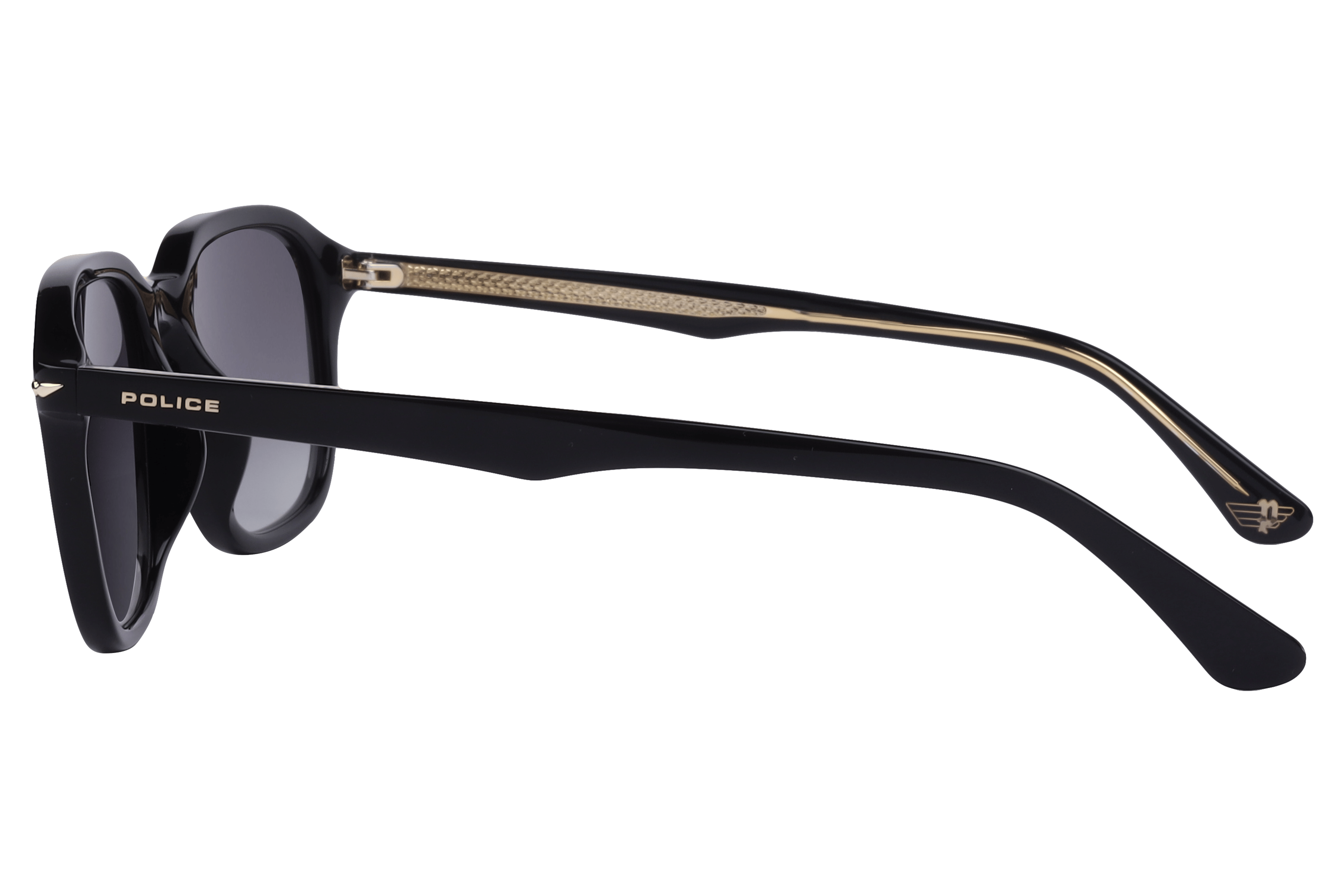 Police SPLL81K Sunglass Black Male Full Shell Sunglass — Black frame — view 3
