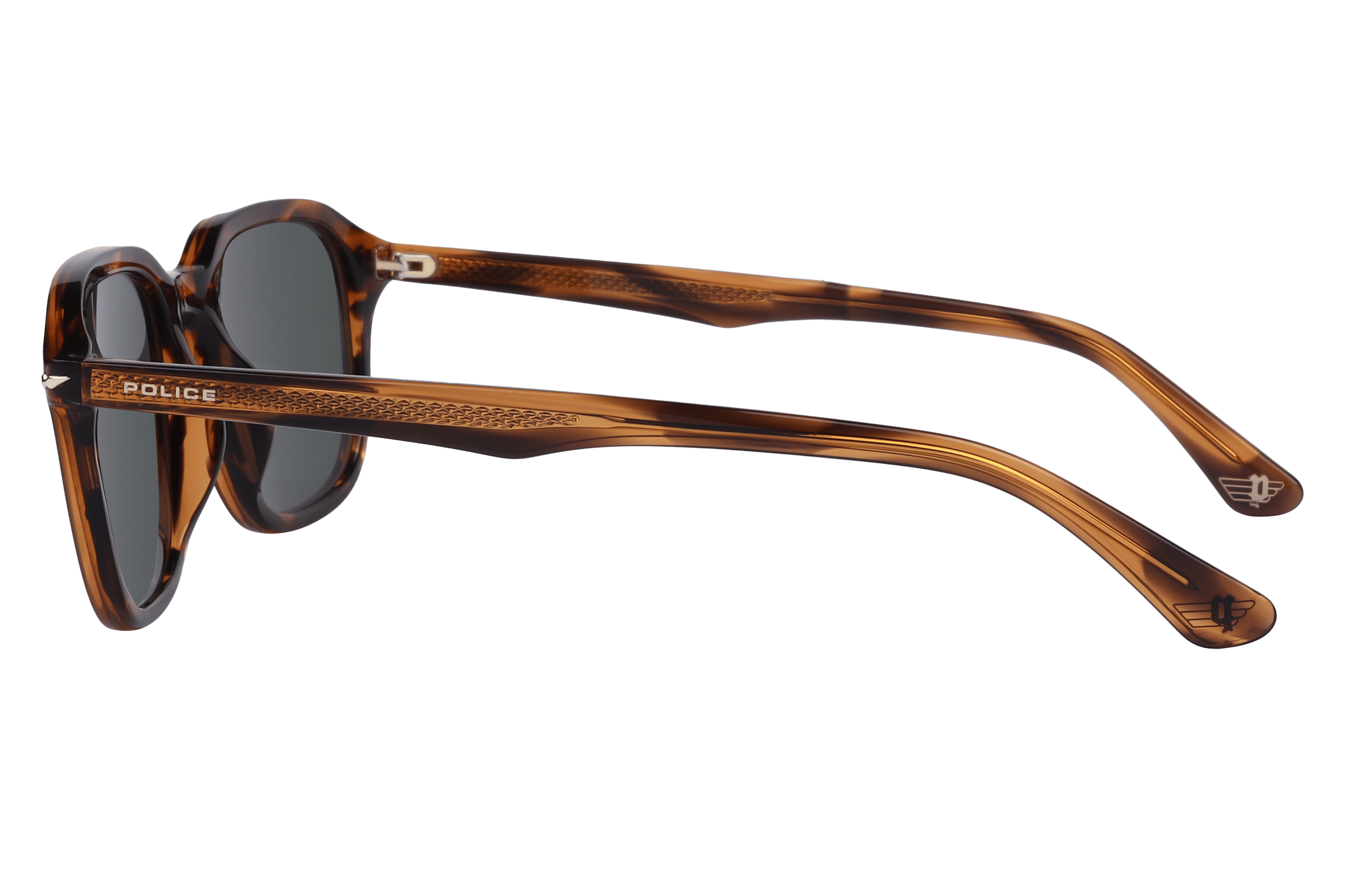 Police SPLL81K Sunglass Havana Male Full Shell Sunglass — Havana frame — view 3