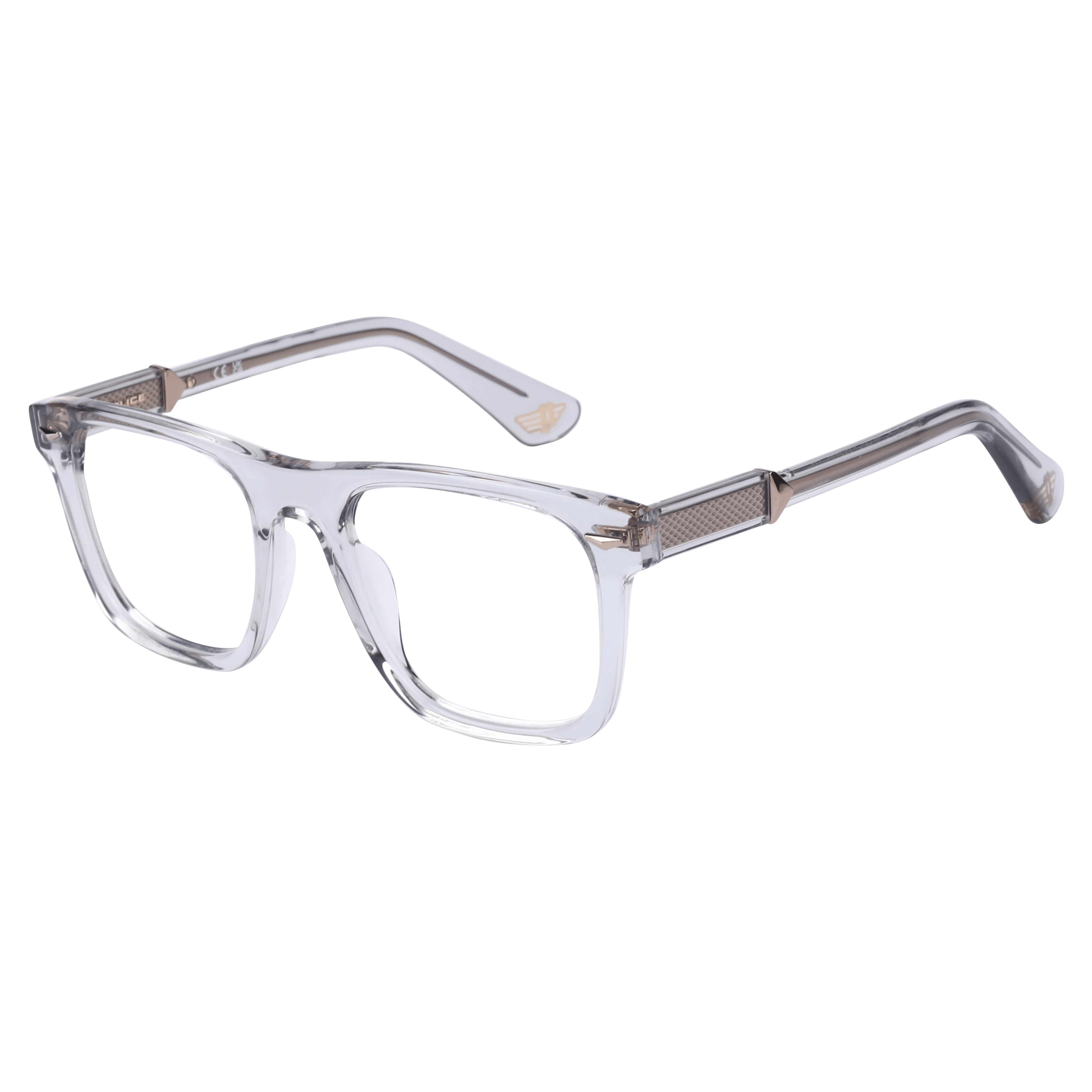 Police VPLL72 Frame Transparent Male Full Shell — Transparent frame