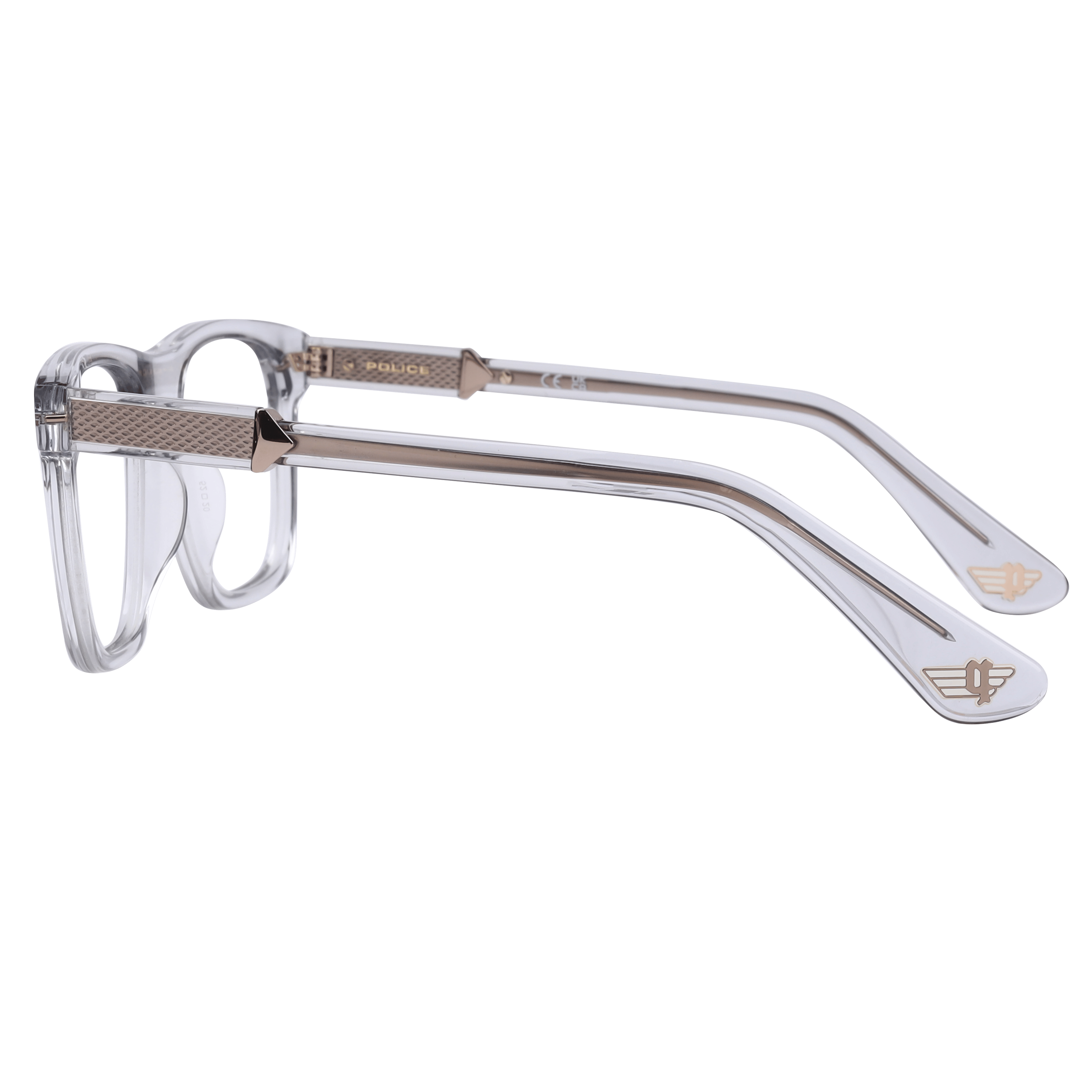 Police VPLL72 Frame Transparent Male Full Shell Frame — Transparent frame — view 3