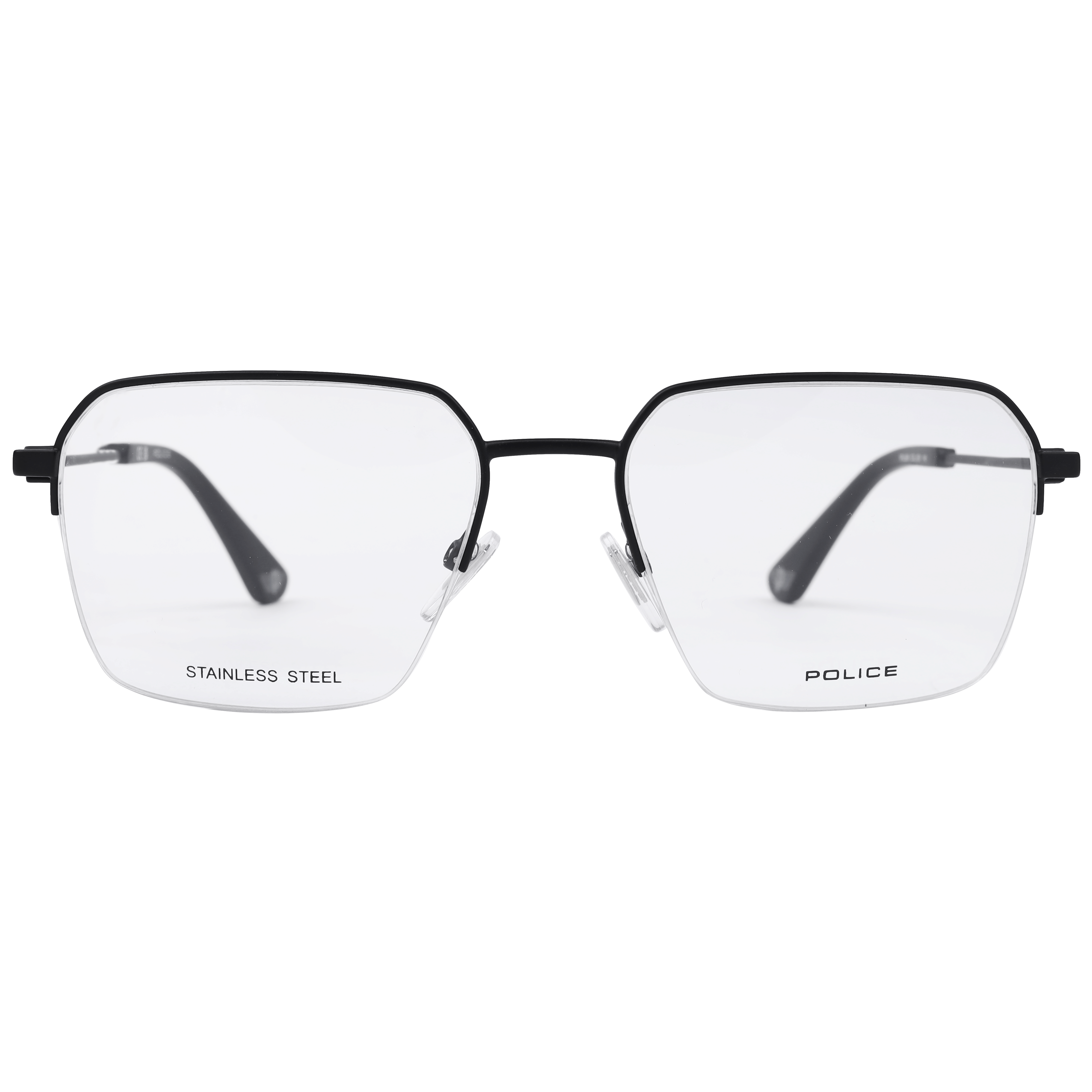 Police VPLL68K Frame Matt Black Male Supra Stainless Steel Frame — Matt Black frame