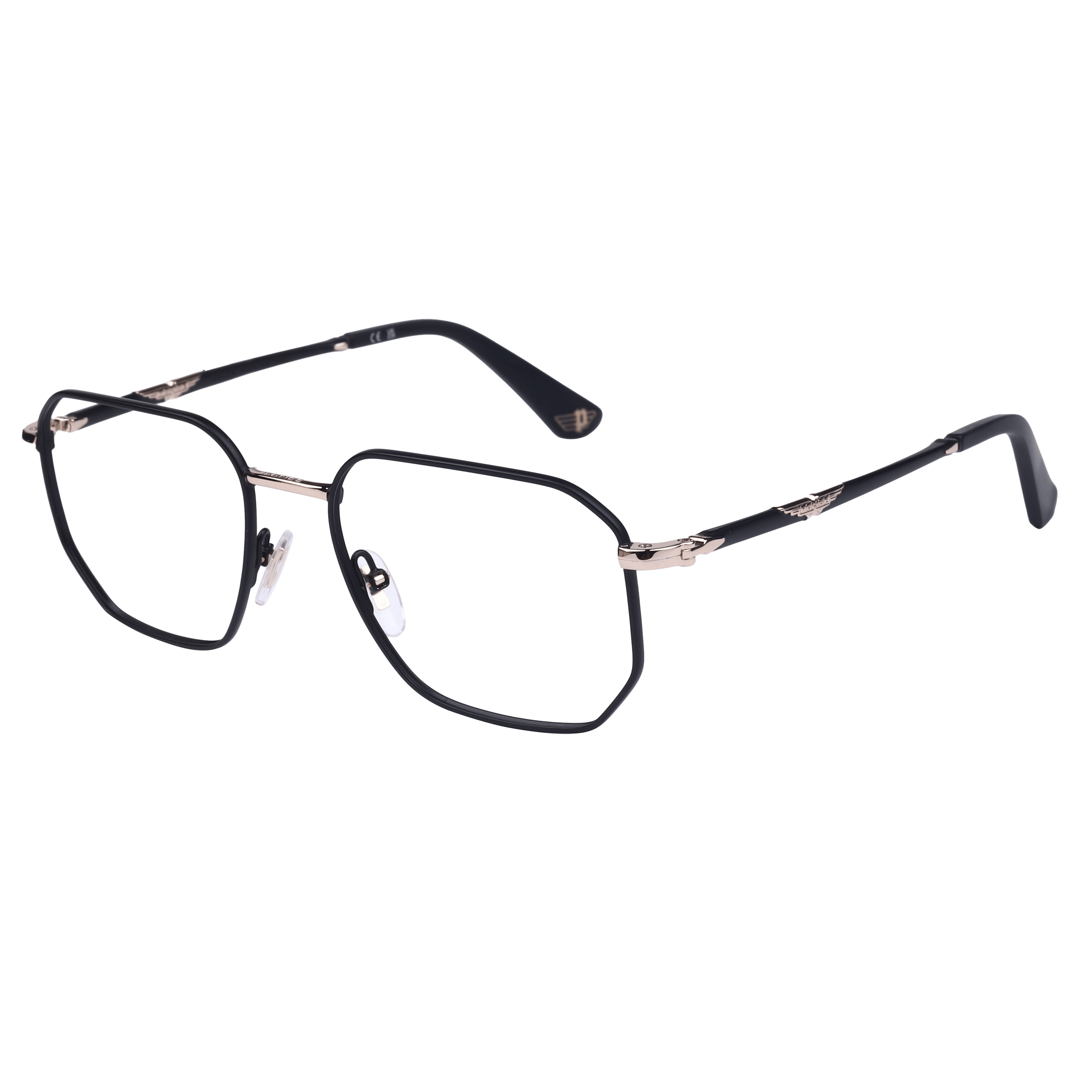 Police VPLL67K Frame Matt Black Male Full Metal Frame — Matt Black frame — alternate view