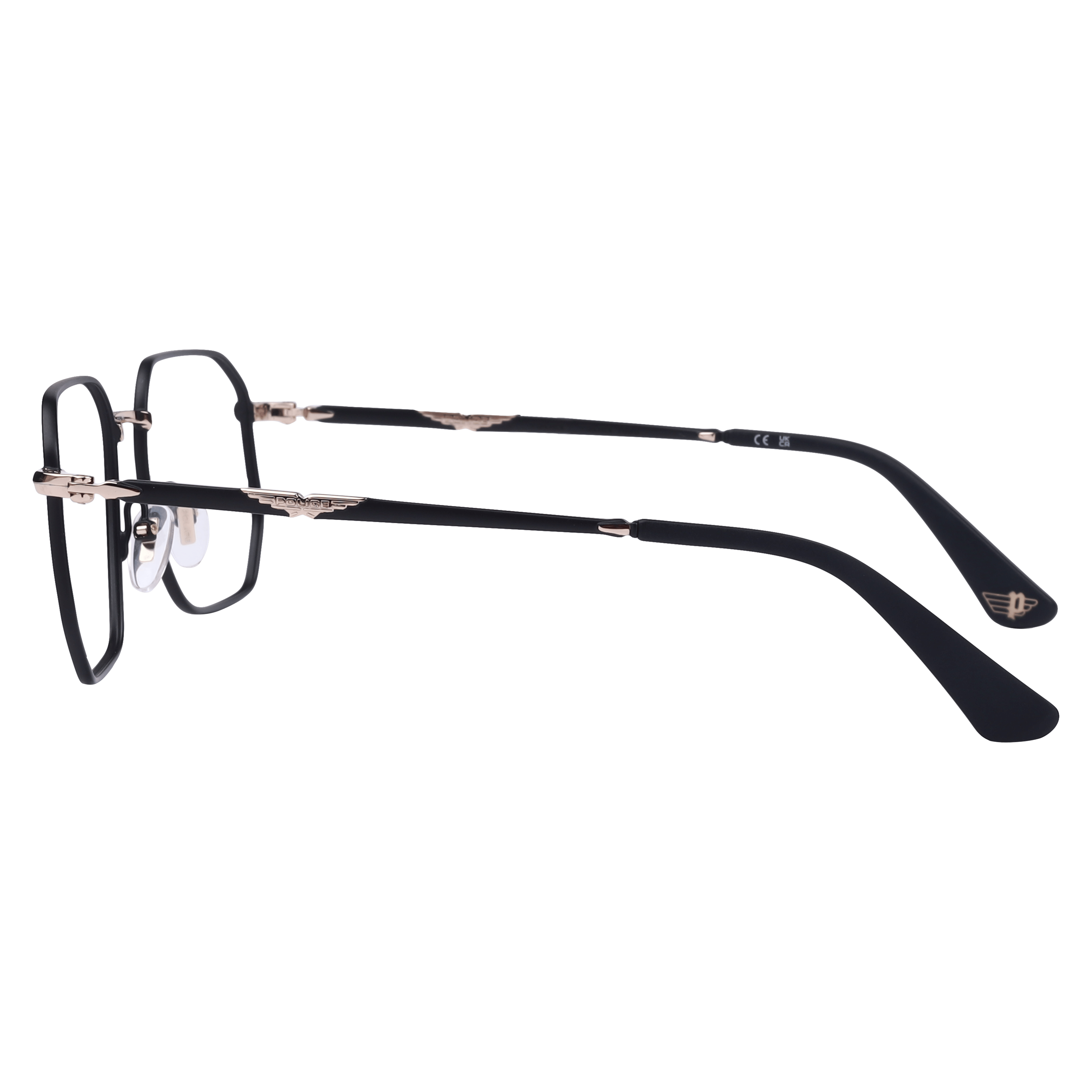 Police VPLL67K Frame Matt Black Male Full Metal Frame — Matt Black frame — view 3
