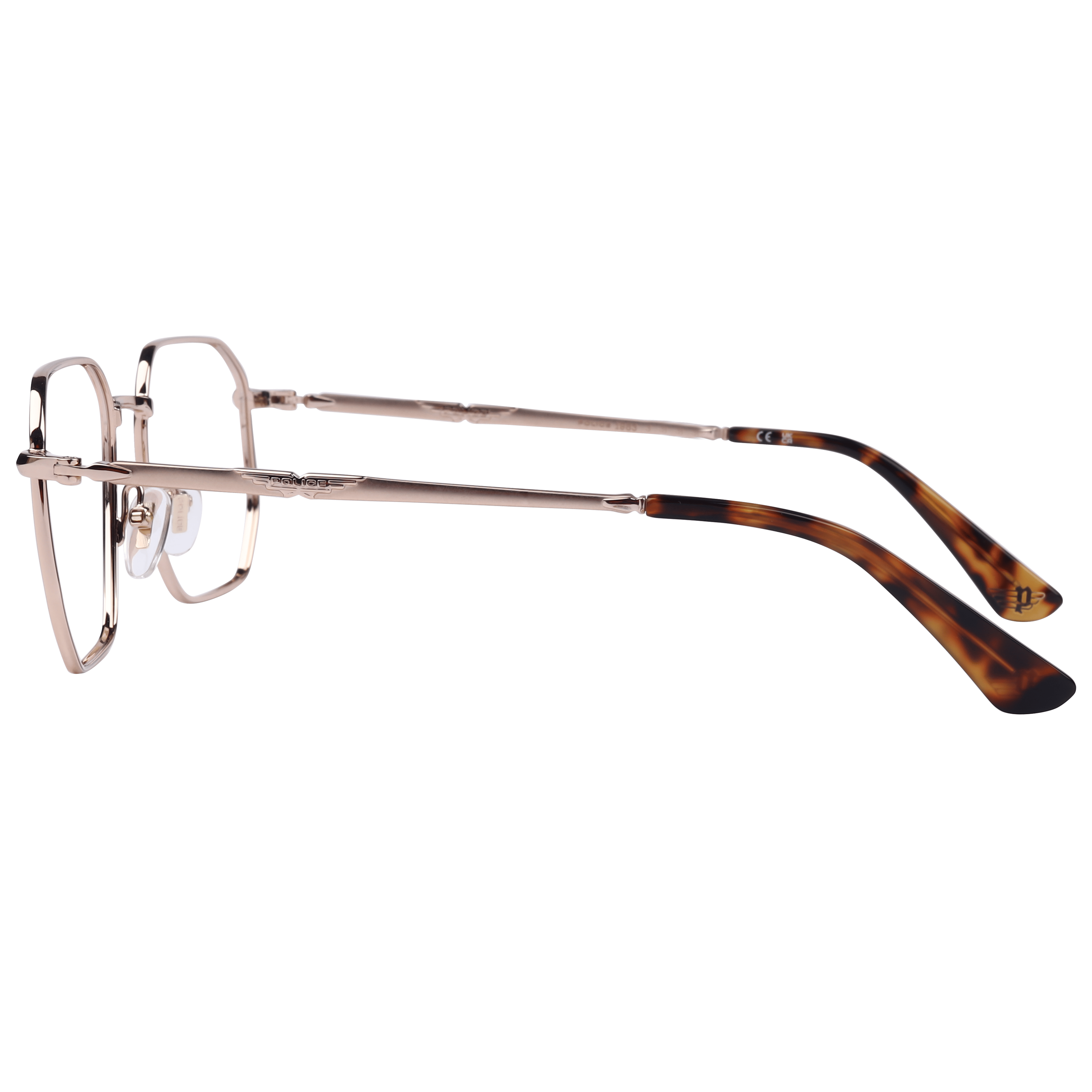 Police VPLL67K Frame Gold Male Full Metal Frame — Gold frame — view 3