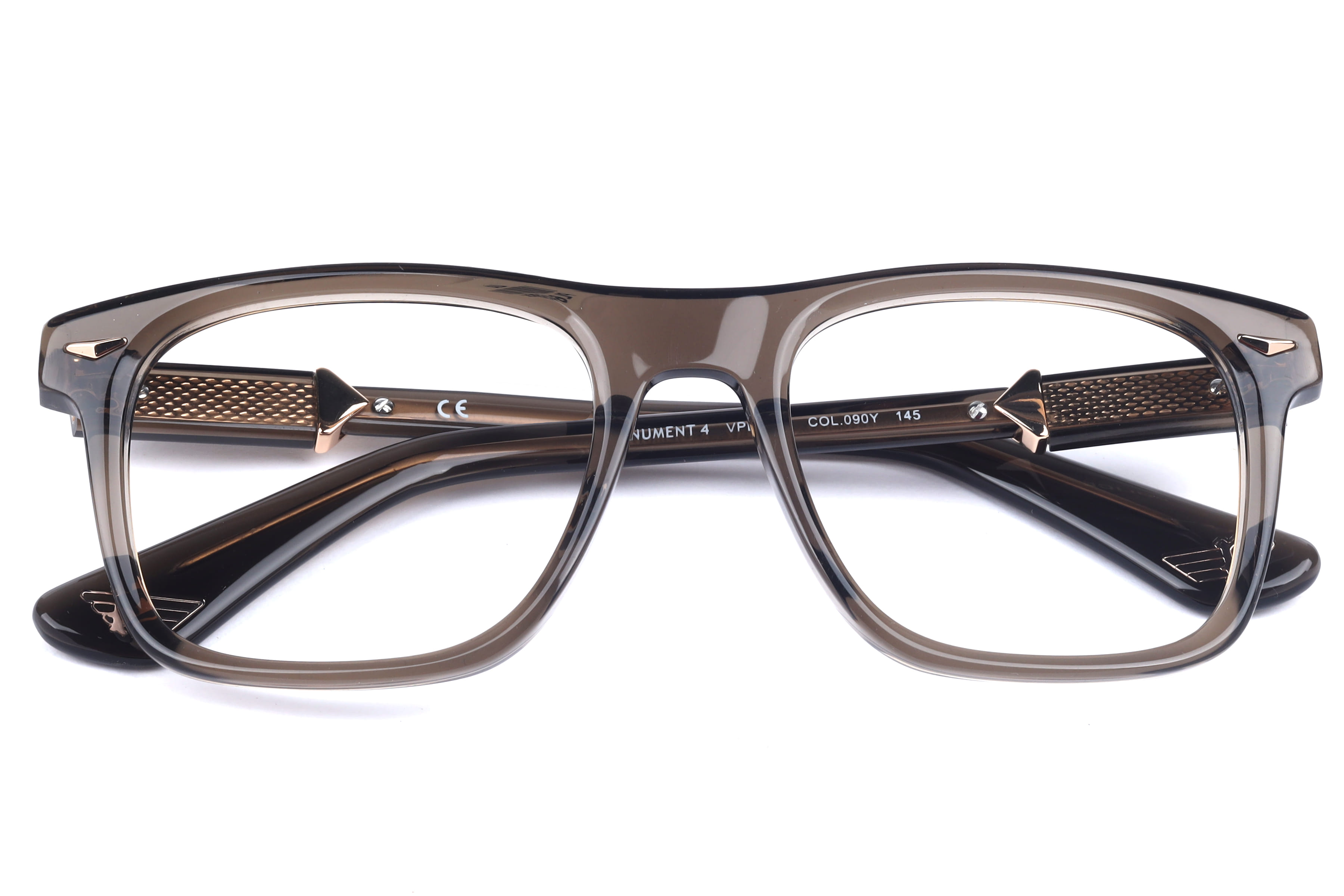 Police VPLL72K Frame Transparent Brown Male Full Shell Frame — Transparent Brown frame — view 4