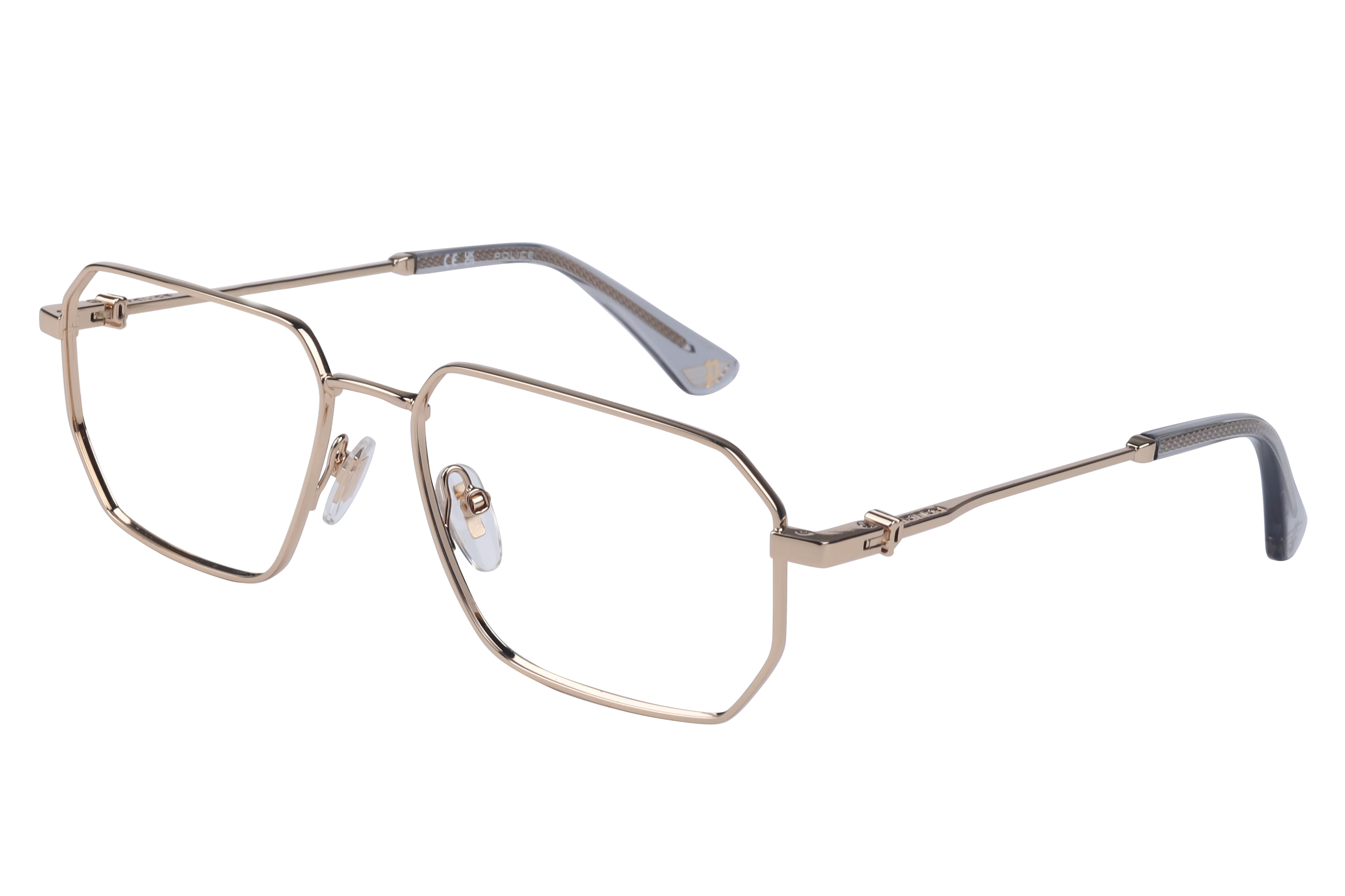Police VPLN23K Frame Gold Male Full Metal Frame — Gold frame — view 1