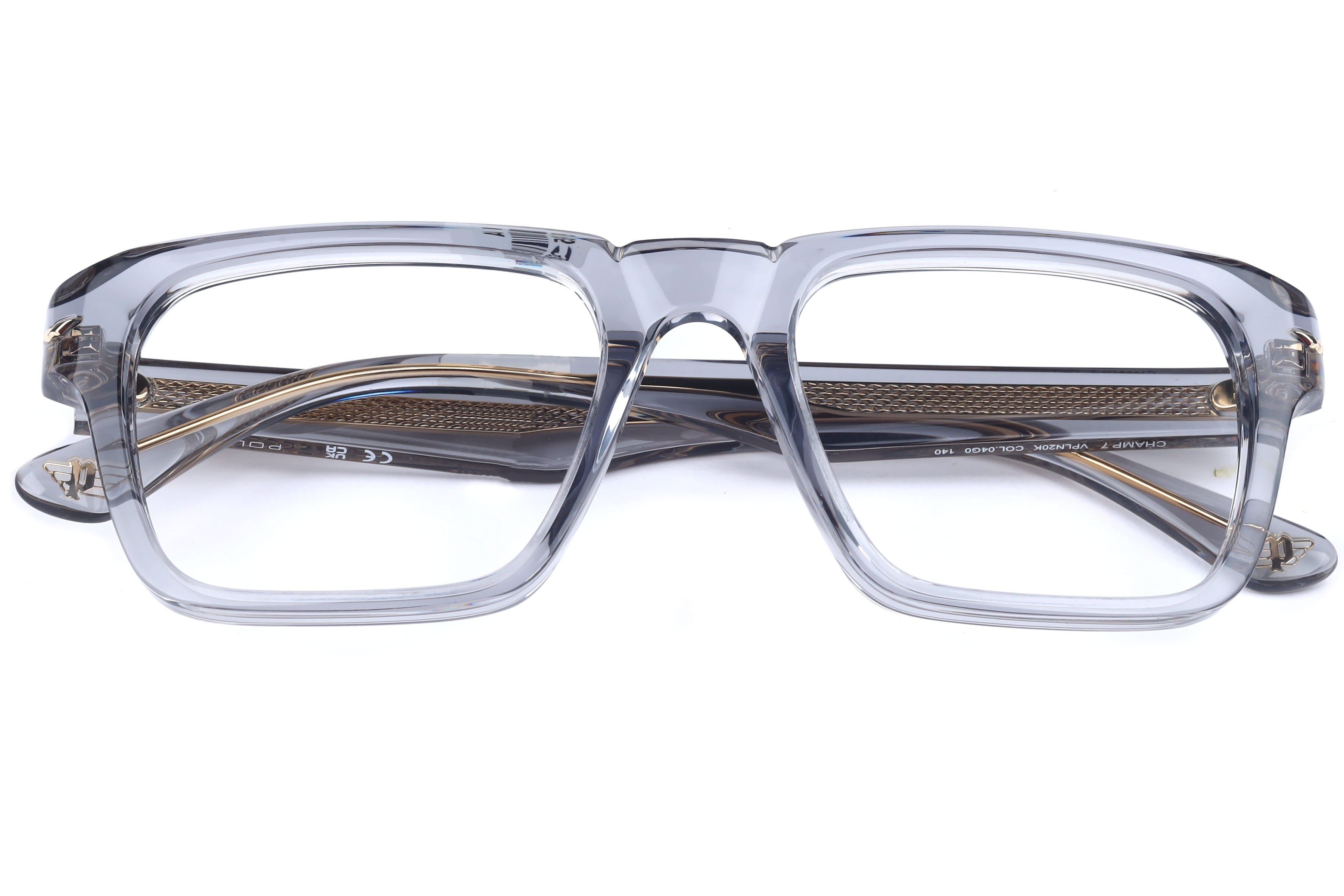 Police VPLN20K Frame Transparent Grey Male Full Shell Frame — Transparent Grey frame — view 4