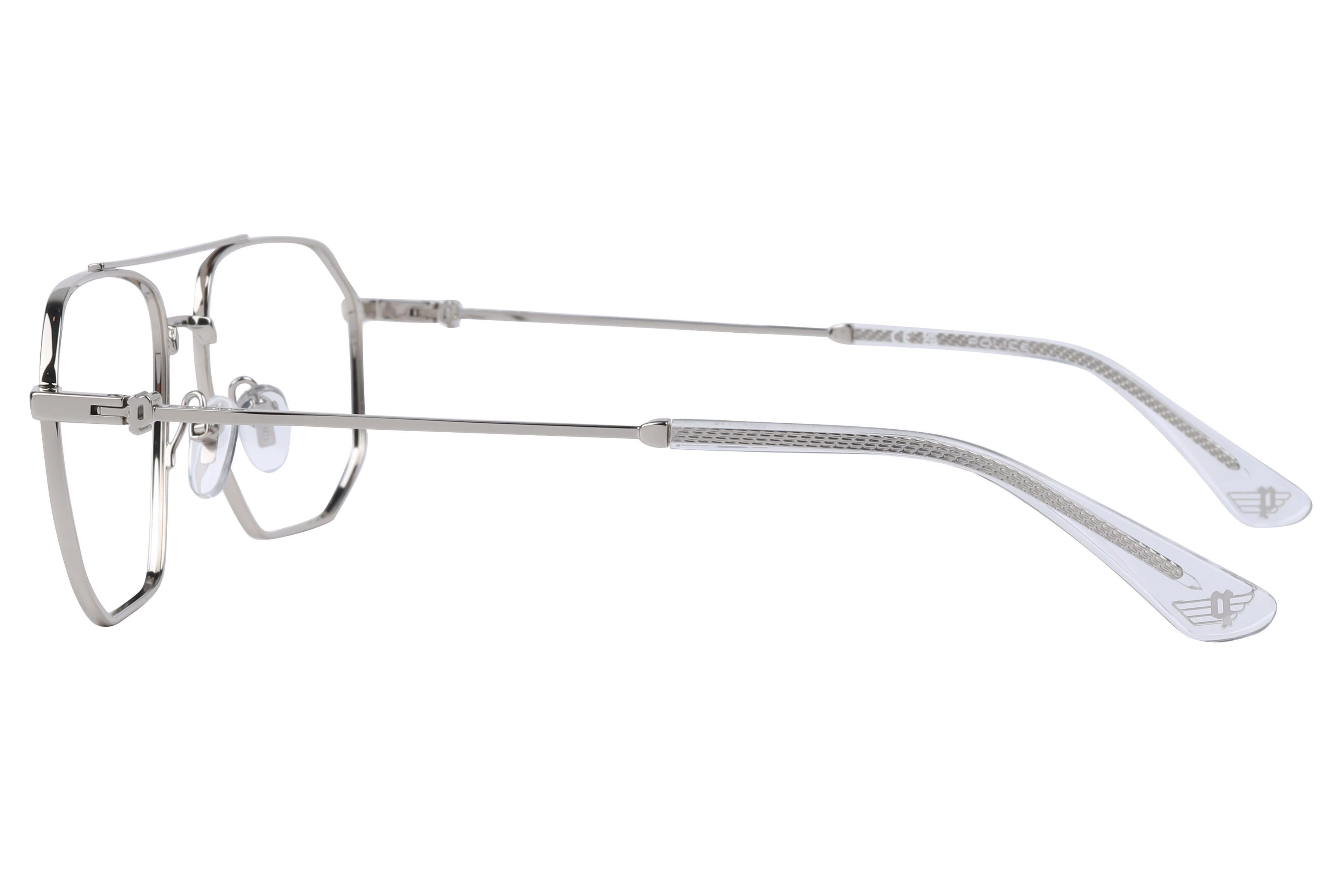 Police VPLN22K Frame Silver Male Full Metal Frame — Silver frame — view 3