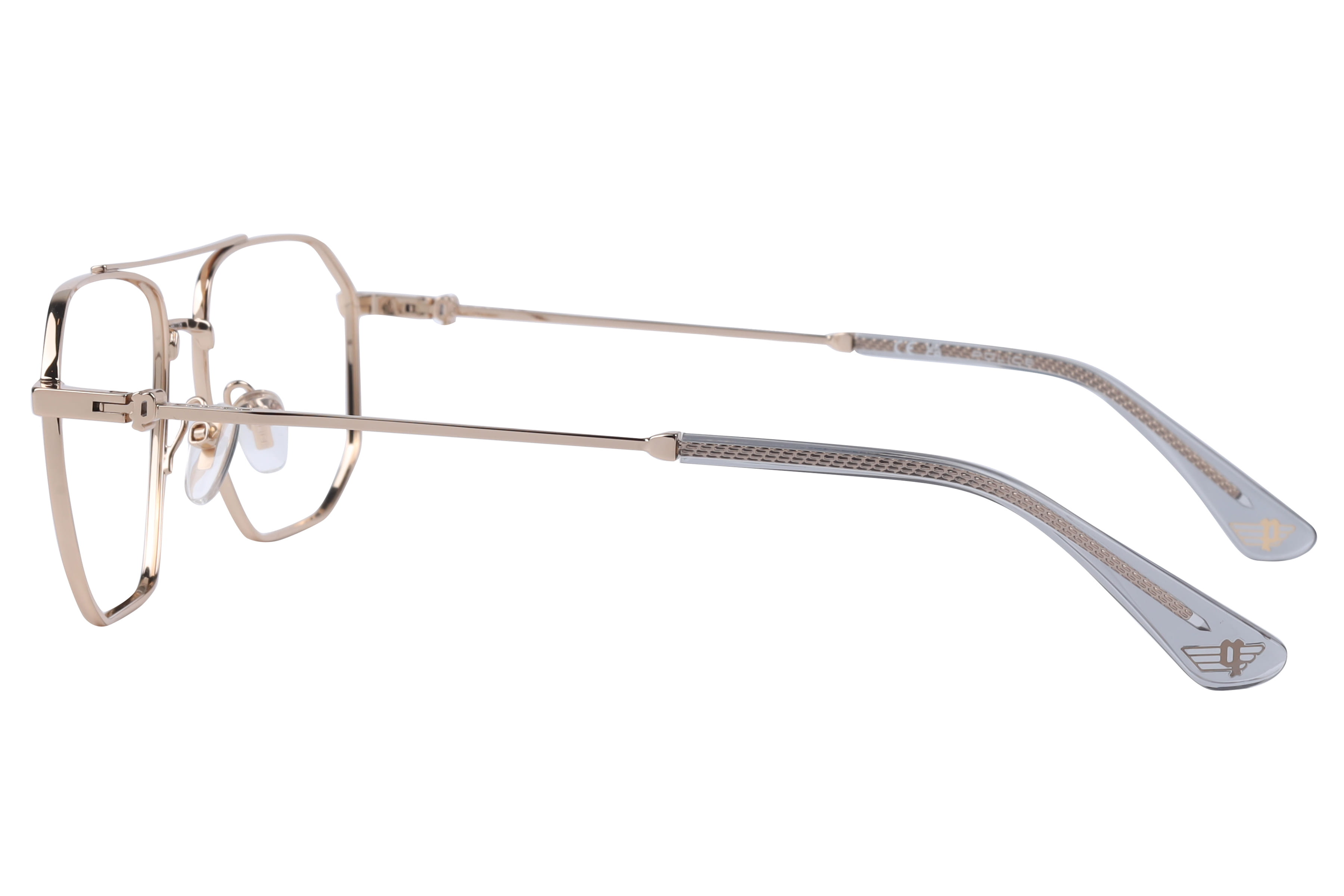 Police VPLN22K Frame Gold Male Full Metal Frame — Gold frame — view 3