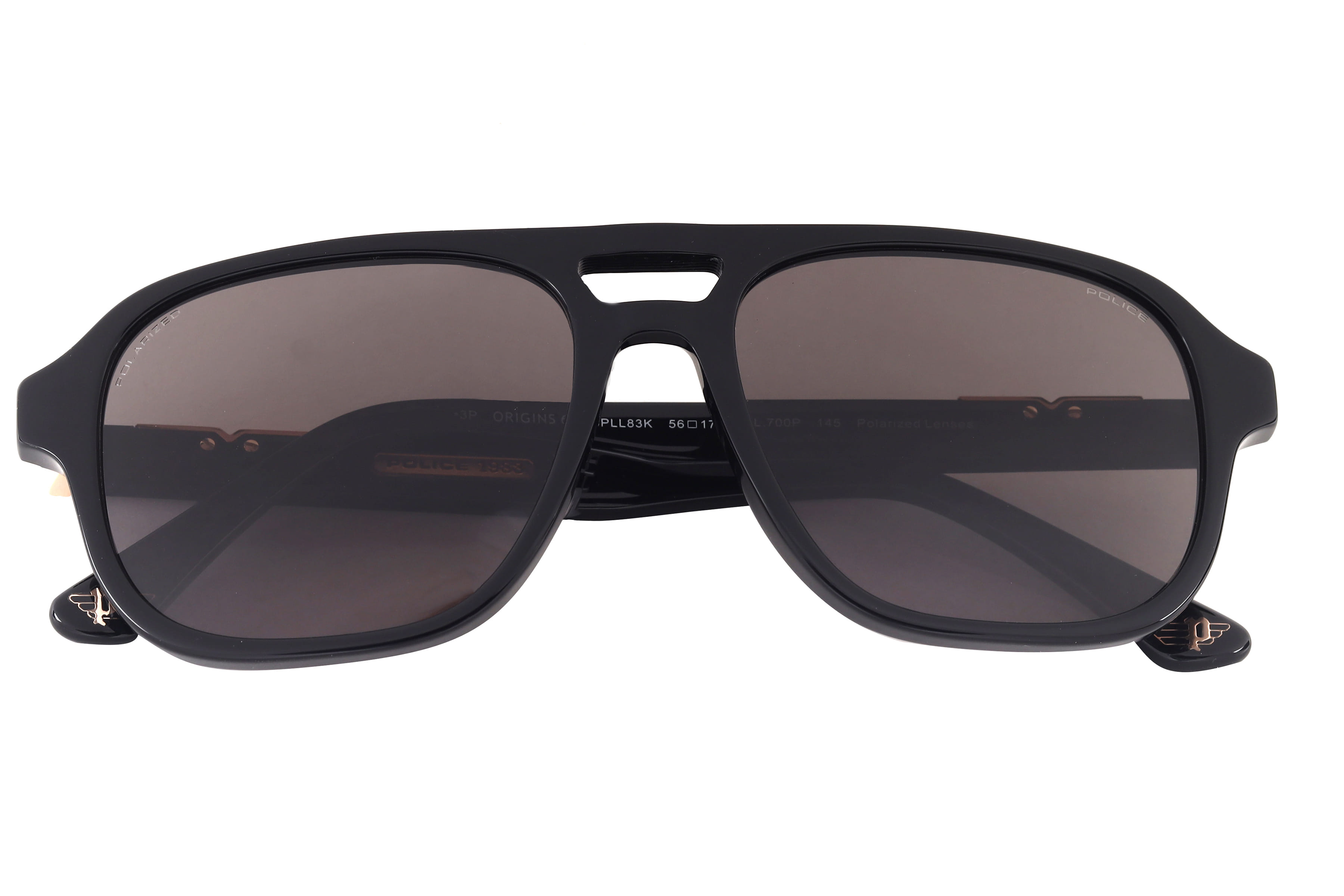 Police SPLL83K Sunglass Black Male Full Shell Sunglass — Black frame — view 4