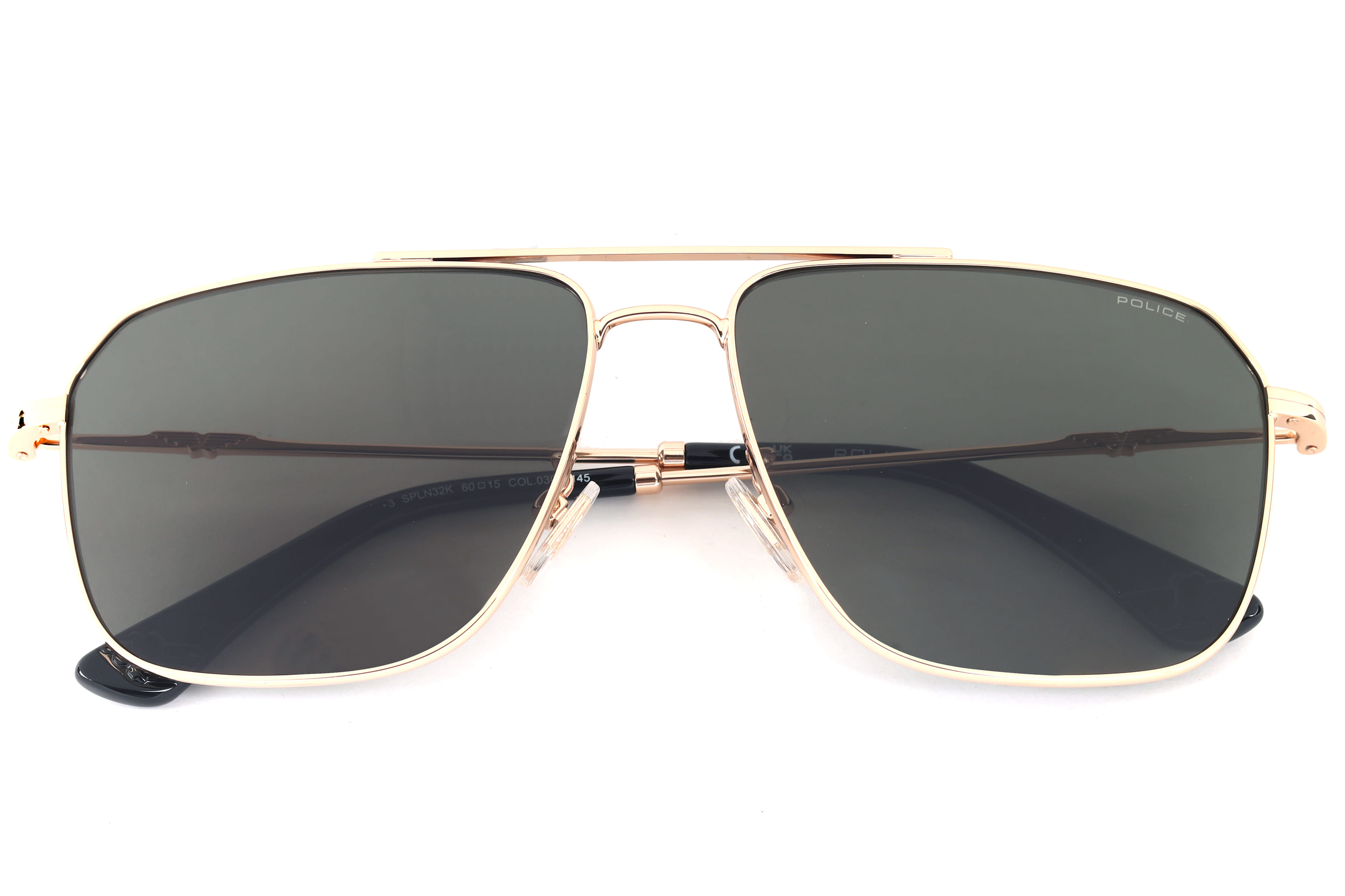 Police SPLN32K Sunglass Gold Male Full Metal Sunglass — Gold frame — view 4