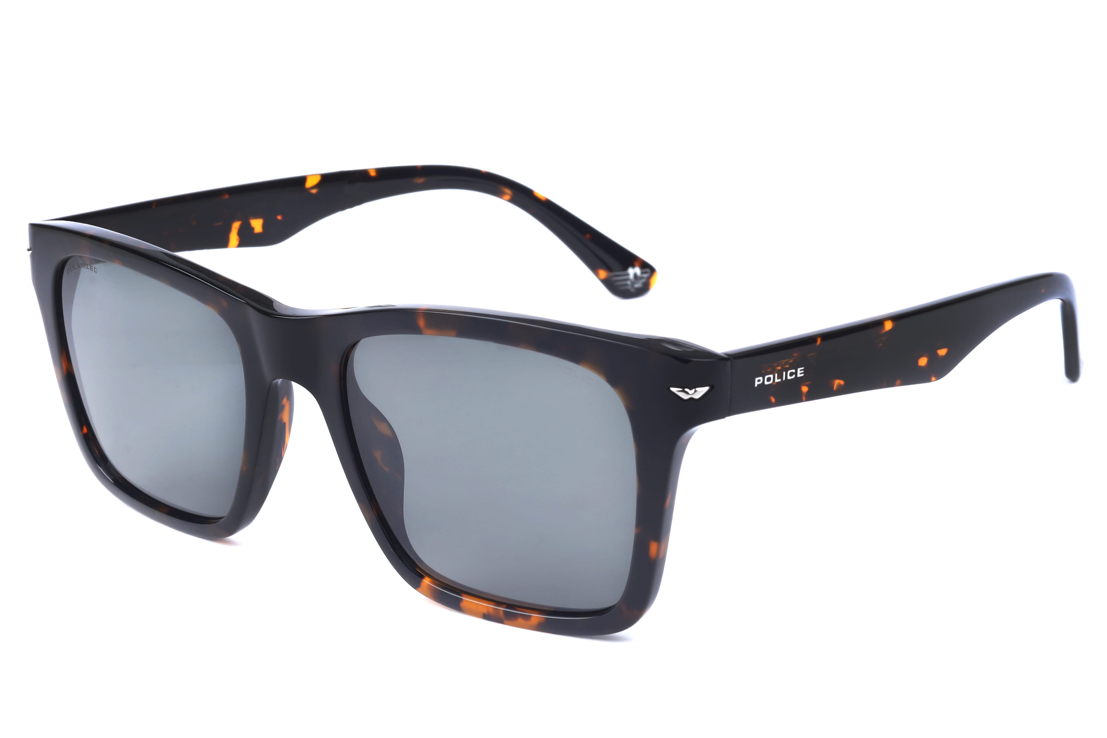 Police SPLN35K Sunglass Havana Male Full Shell Sunglass — Havana frame — view 1