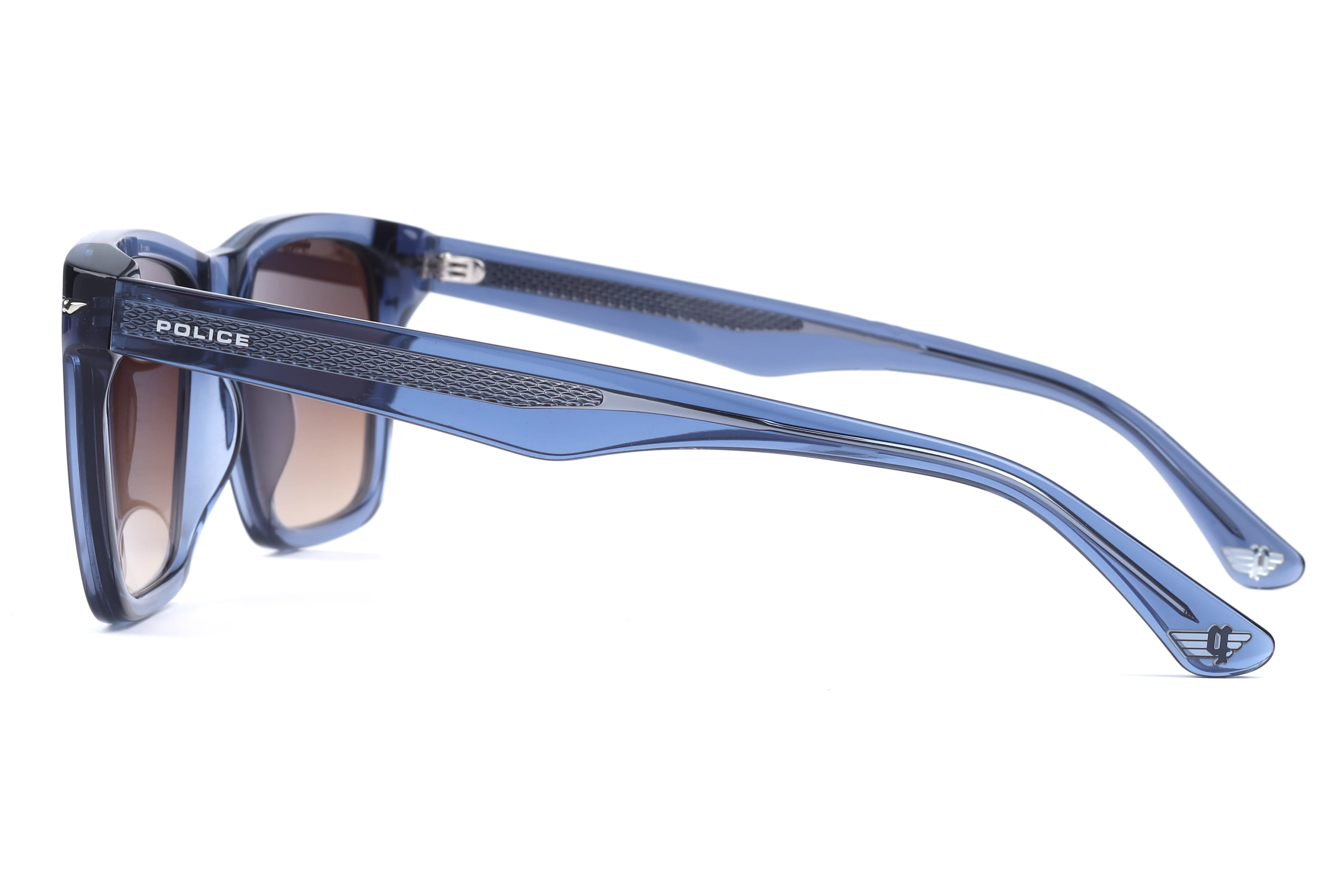 Police SPLN35K Sunglass Transparent Blue Male Full Shell Sunglass — view 3