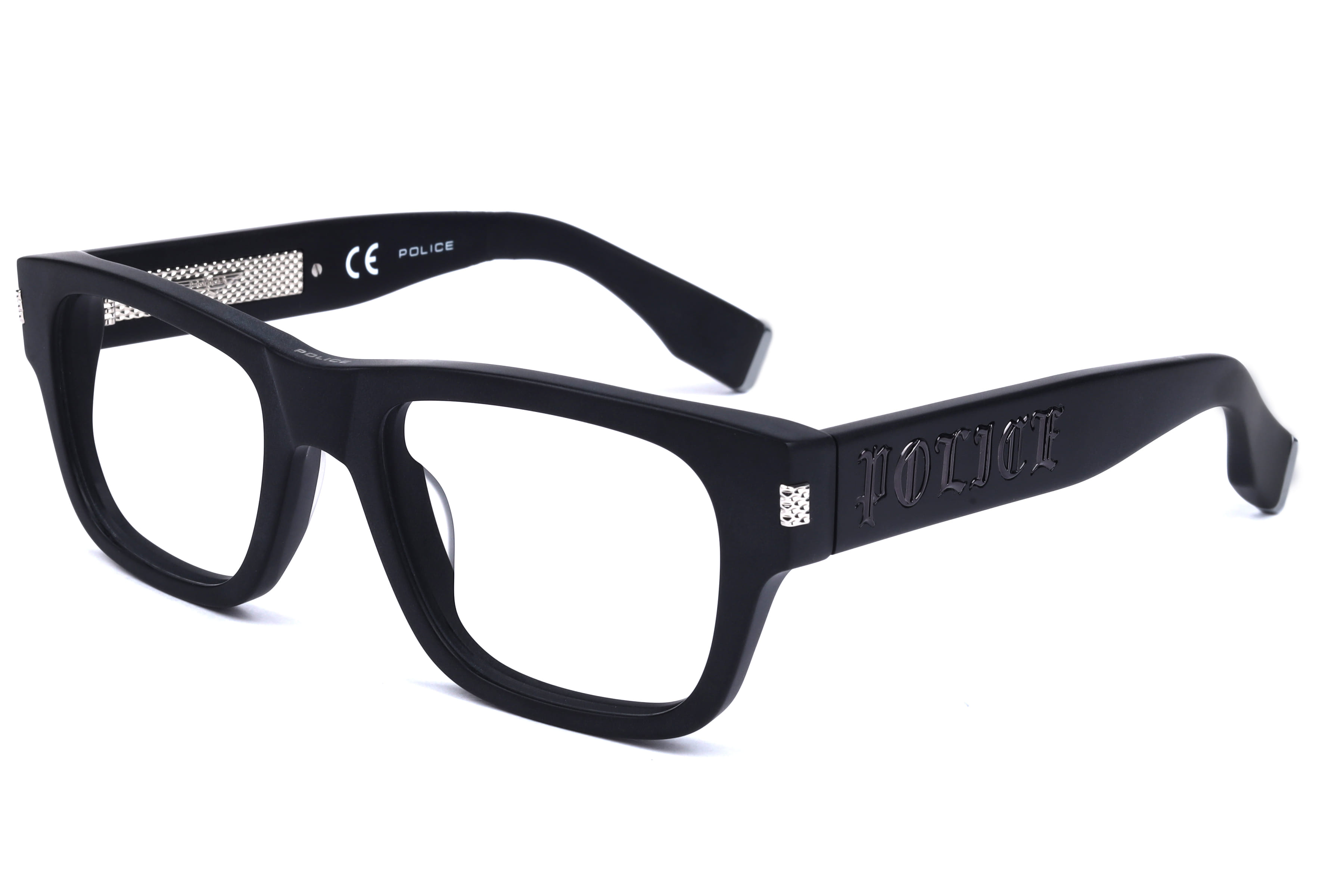 Police VPLP19K Frame Matt Black Male Full Shell Frame — Matt Black frame — view 1