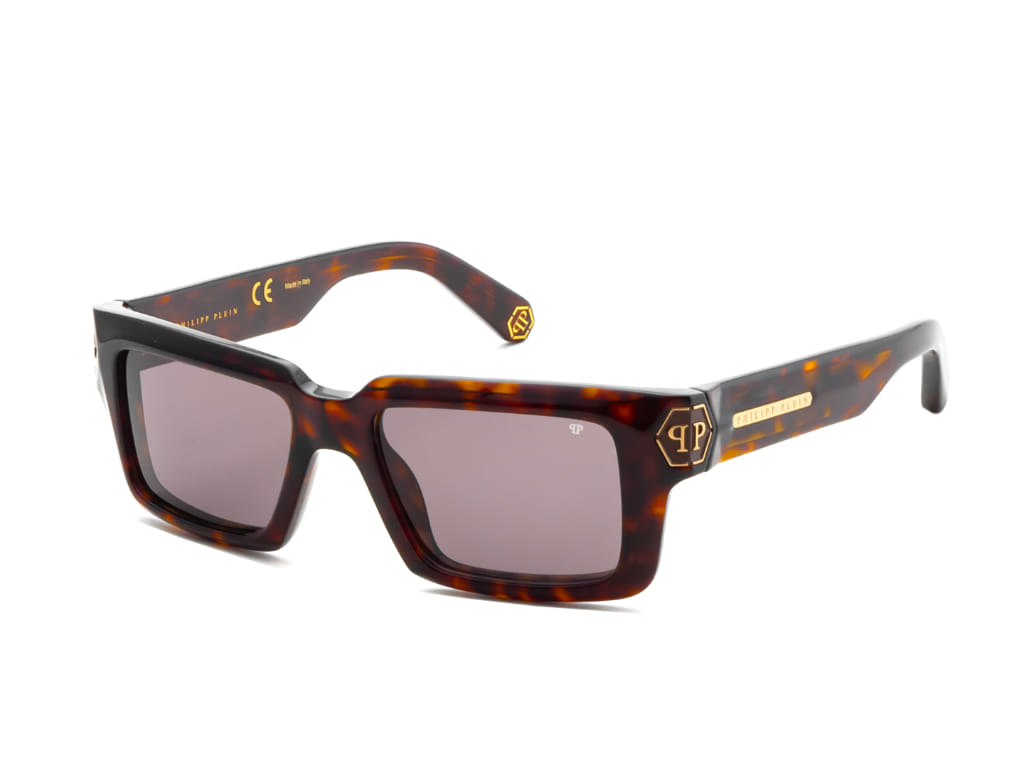 Philipp Plein SPP044 Sunglass Tortoise Male Full Shell Sunglass — Tortoise frame — view 1