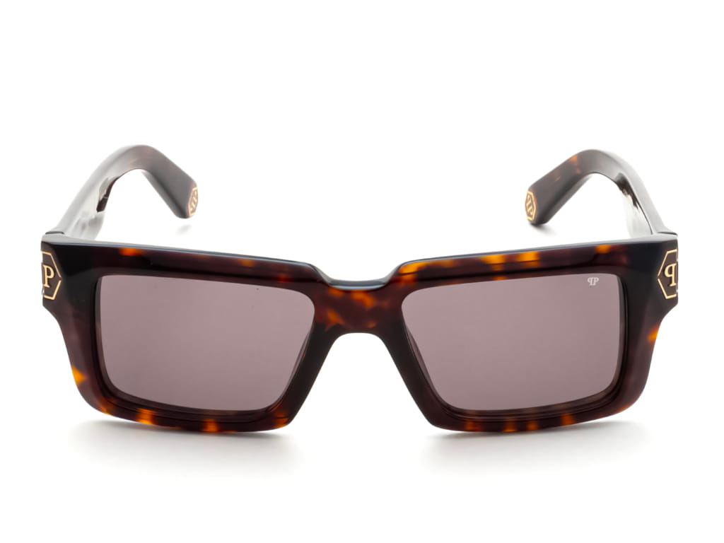 Philipp Plein SPP044 Sunglass Tortoise Male Full Shell Sunglass — Tortoise frame — view 2