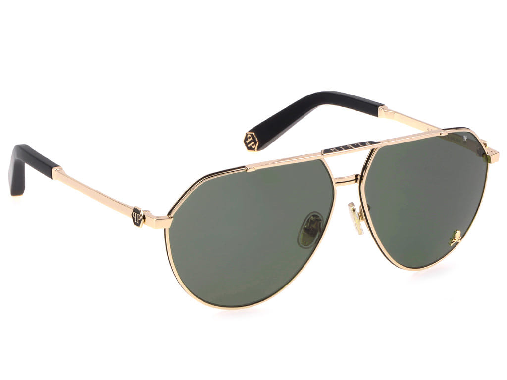 Philipp Plein SPOP007M Sunglass Gold Male Full Metal Sunglass — Gold frame — view 1