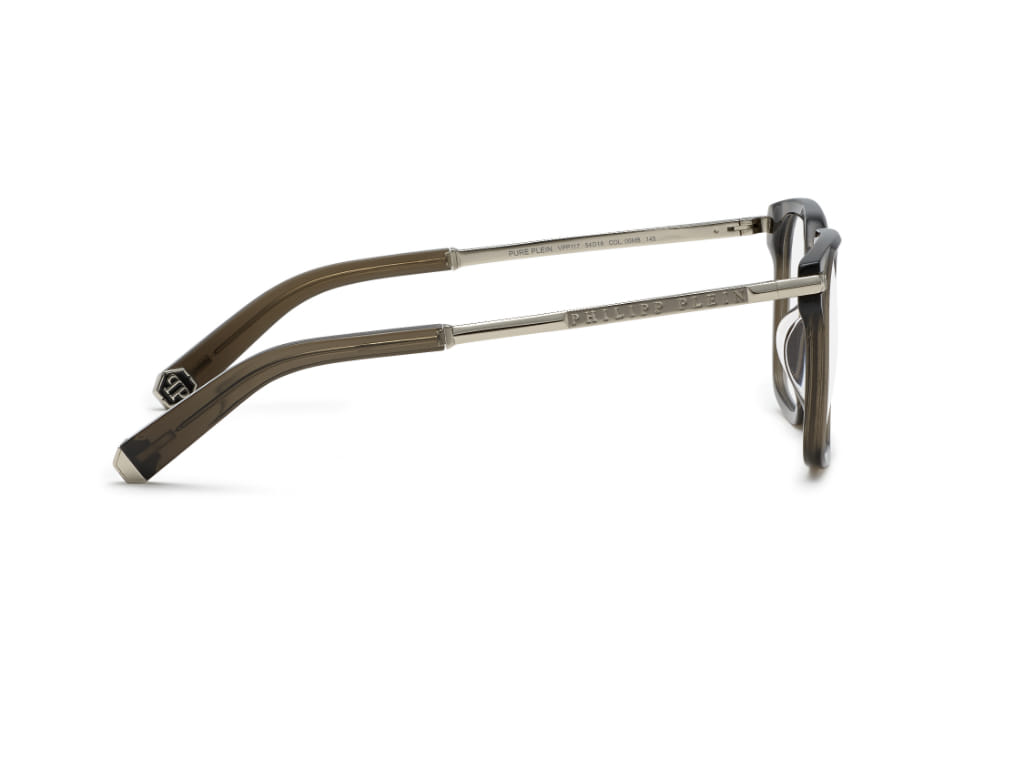 Philippe Philipp Plein VPP117 Frame Grey Male Full Metal Frame — Grey frame — view 3