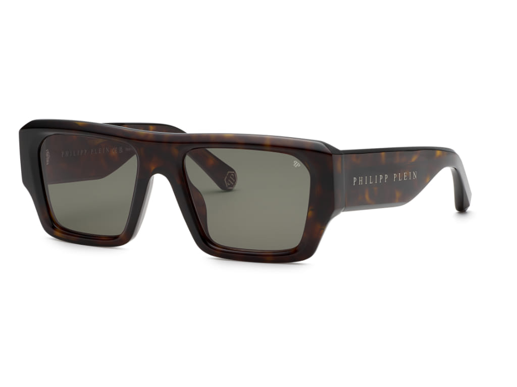 Philipp Plein SPP144 Sunglass Havana Male Full Shell Sunglass — Havana frame — view 1