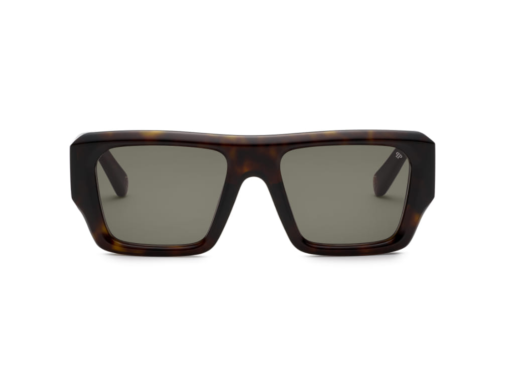 Philipp Plein SPP144 Sunglass Havana Male Full Shell — Havana frame