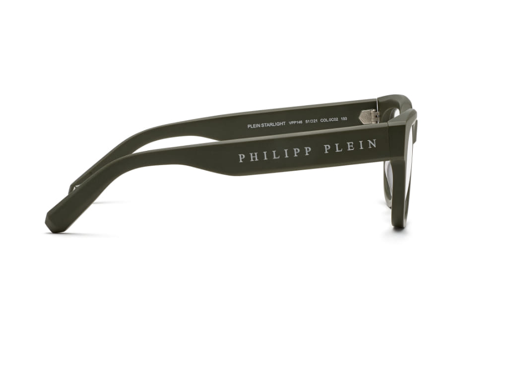 Philippe Philipp Plein VPP146M Frame Green Male Full Shell Frame — Green frame — view 3