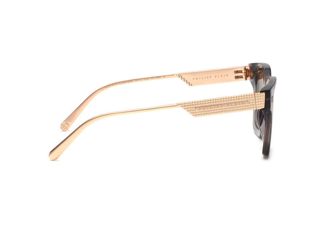 Philipp Plein SPP105 Sunglass Grey Male Full Titanium Sunglass — Grey frame — view 3