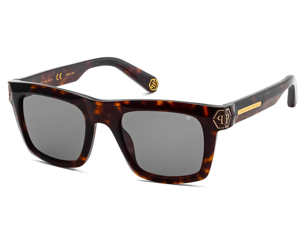 Philipp Plein SPP043 Sunglass Tortoise Male Full Shell Sunglass — Tortoise frame — view 1