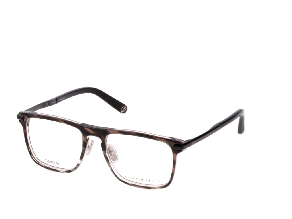 Philippe Philipp Plein VPP019 Frame Tortoise Male Full Metal Frame — Tortoise frame — view 1